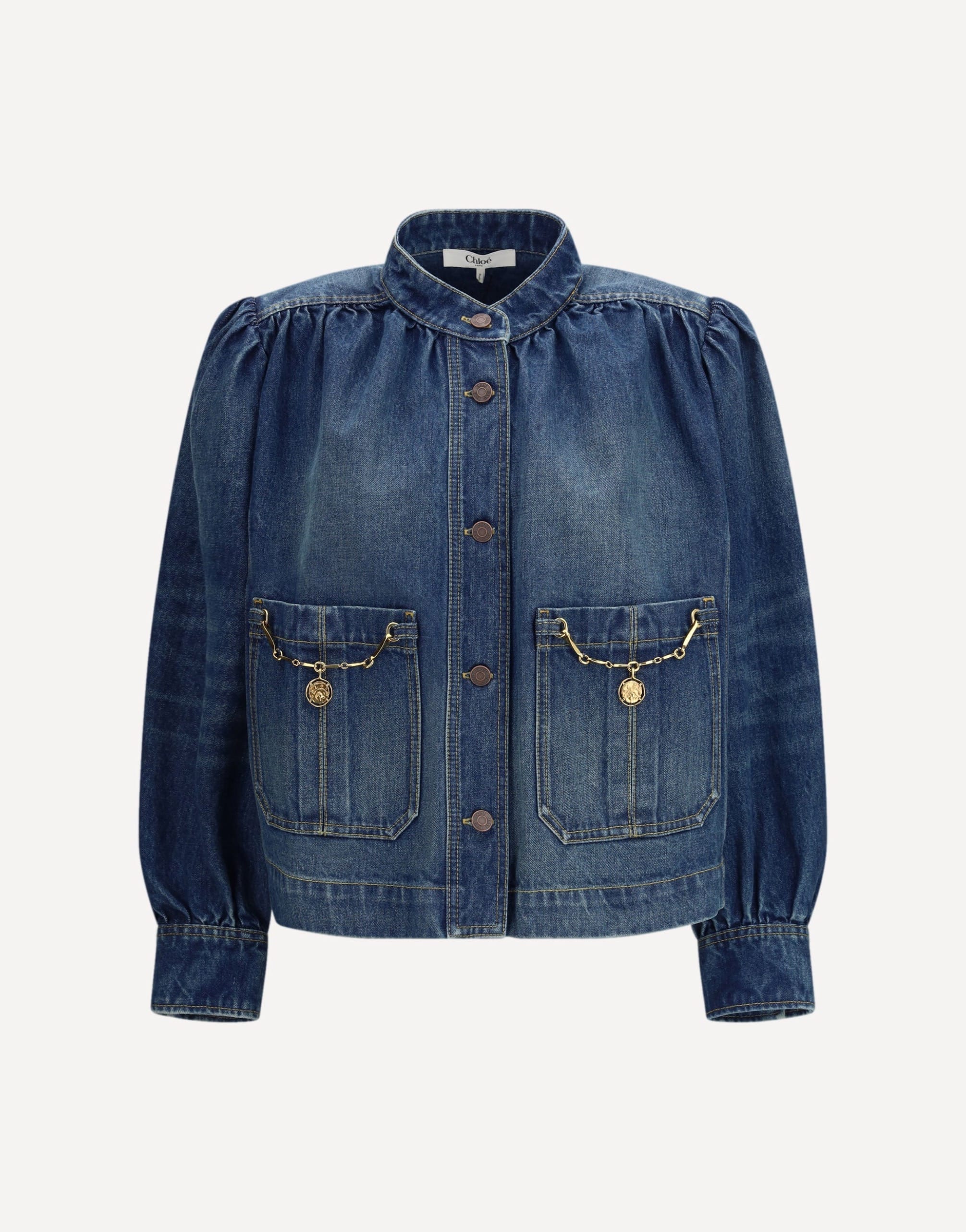 Chloé Gathered High-Neck Jacket | Sendegaro BE Chloé Gathered High-Neck Jacket | Sendegaro BE