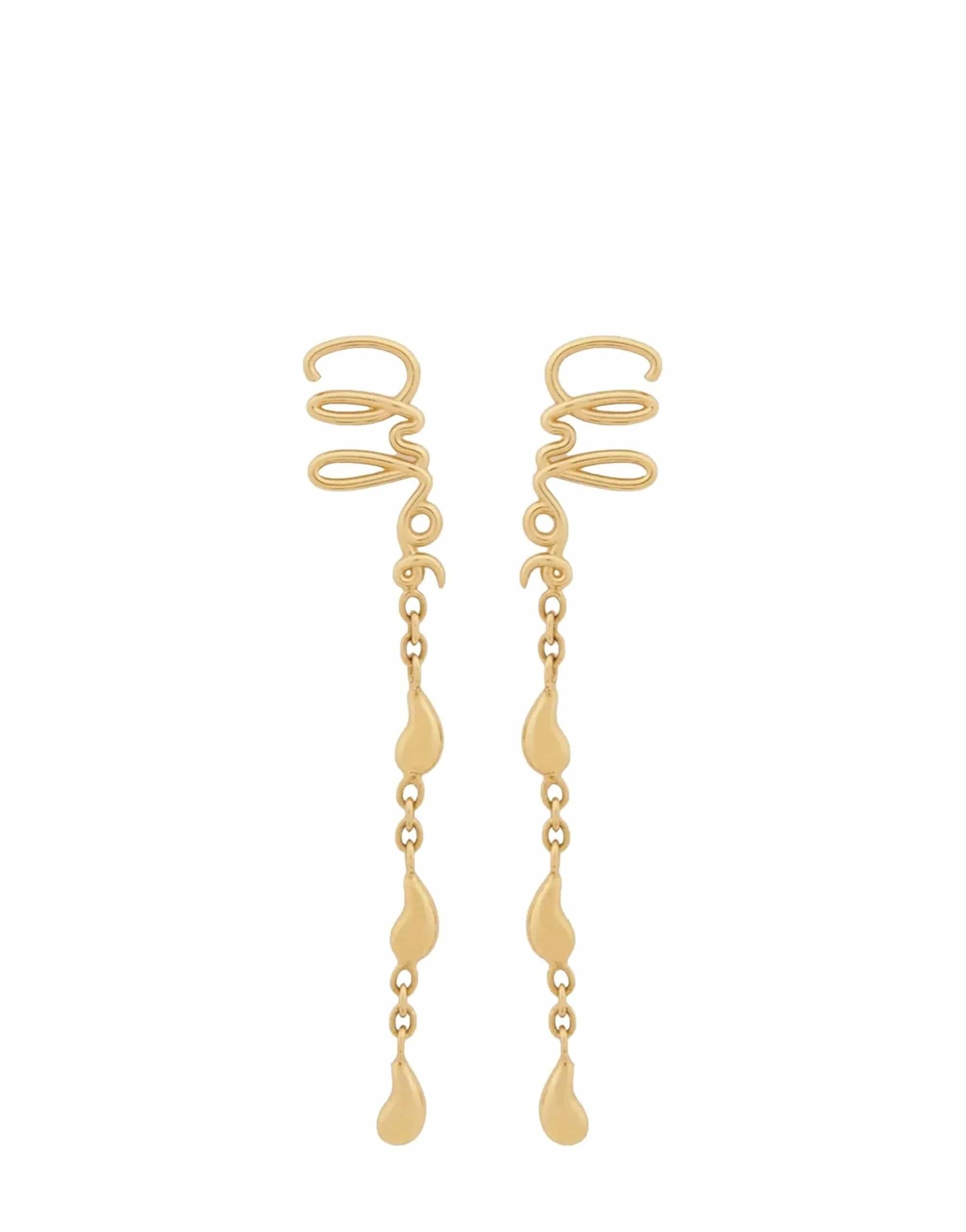 Chloé Iconic Gold Pendant Earrings
