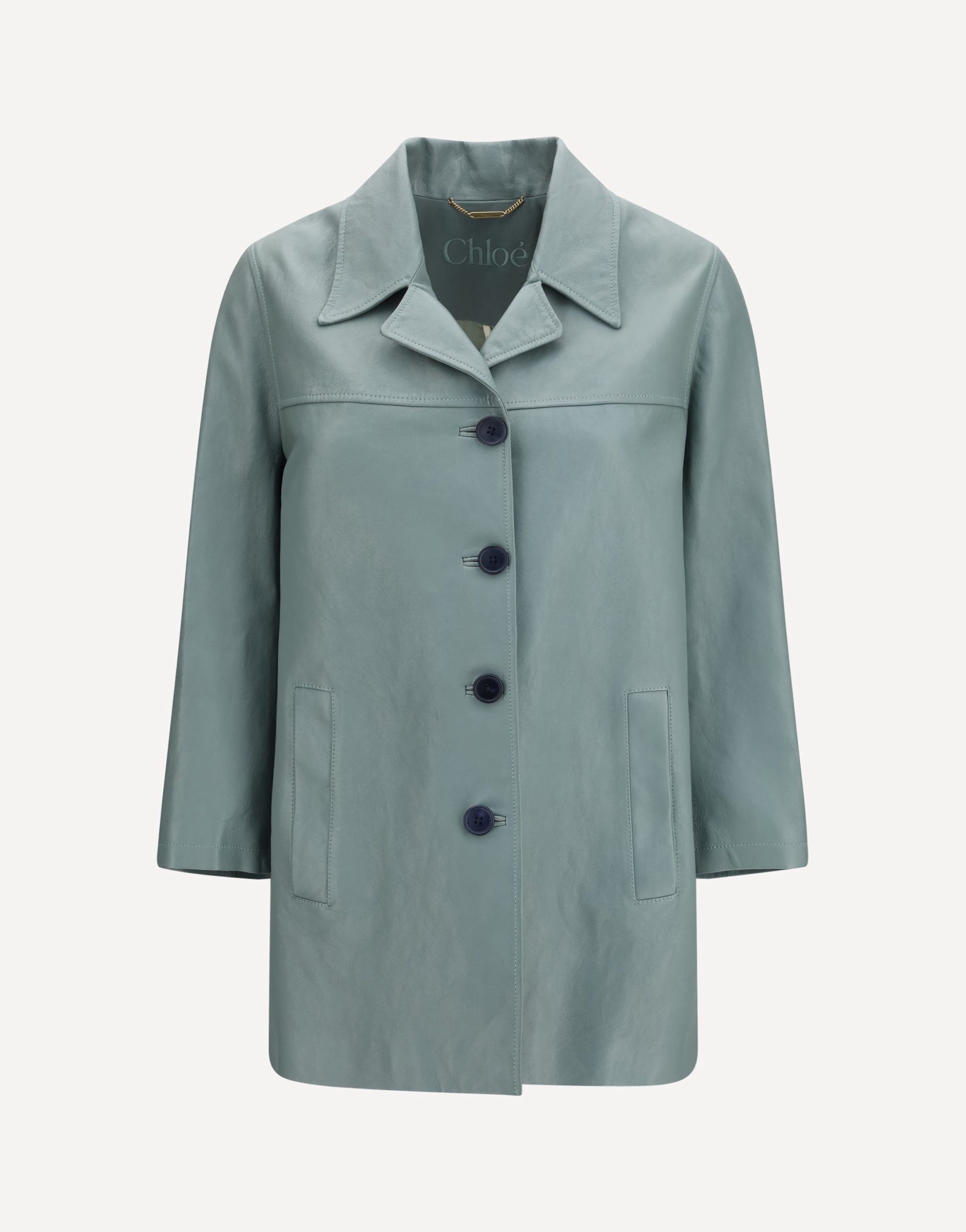 Chloé Long Lambskin Leather Jacket