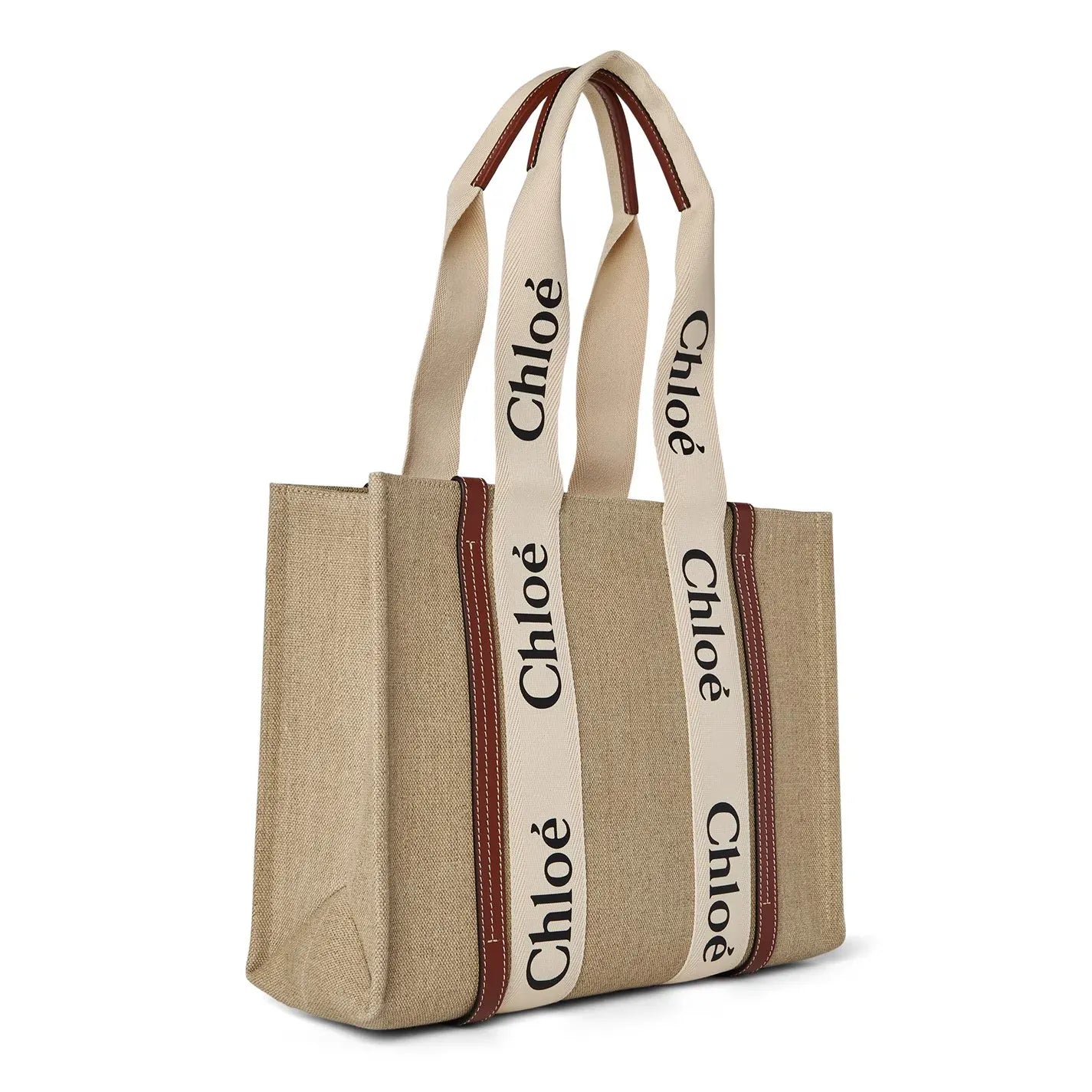 Chloé Medium Woody Canvas Tote Bag