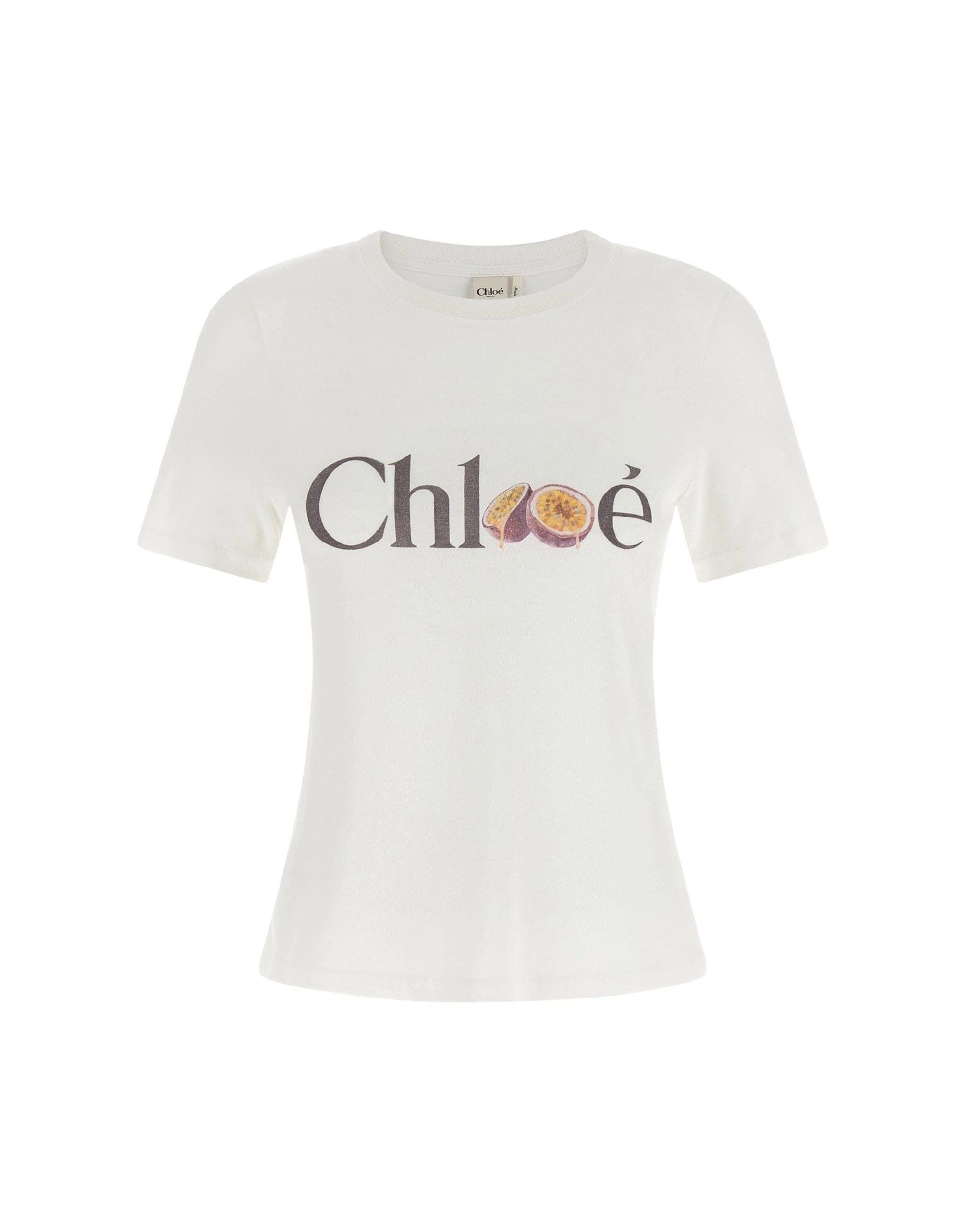 Chloé Chloé Printed Cotton Jersey T-Shirt