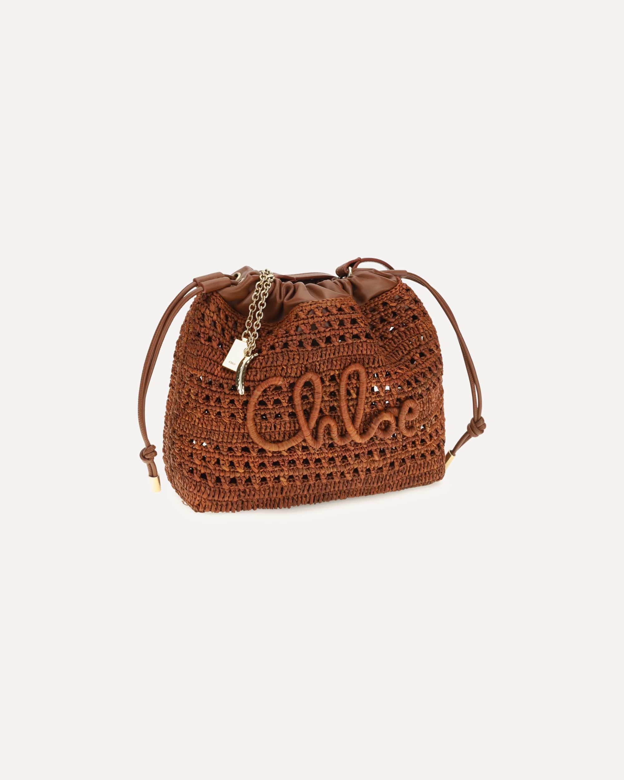 Chloé ラフィア製ドローストリングショルダーバッグ - alternate view
