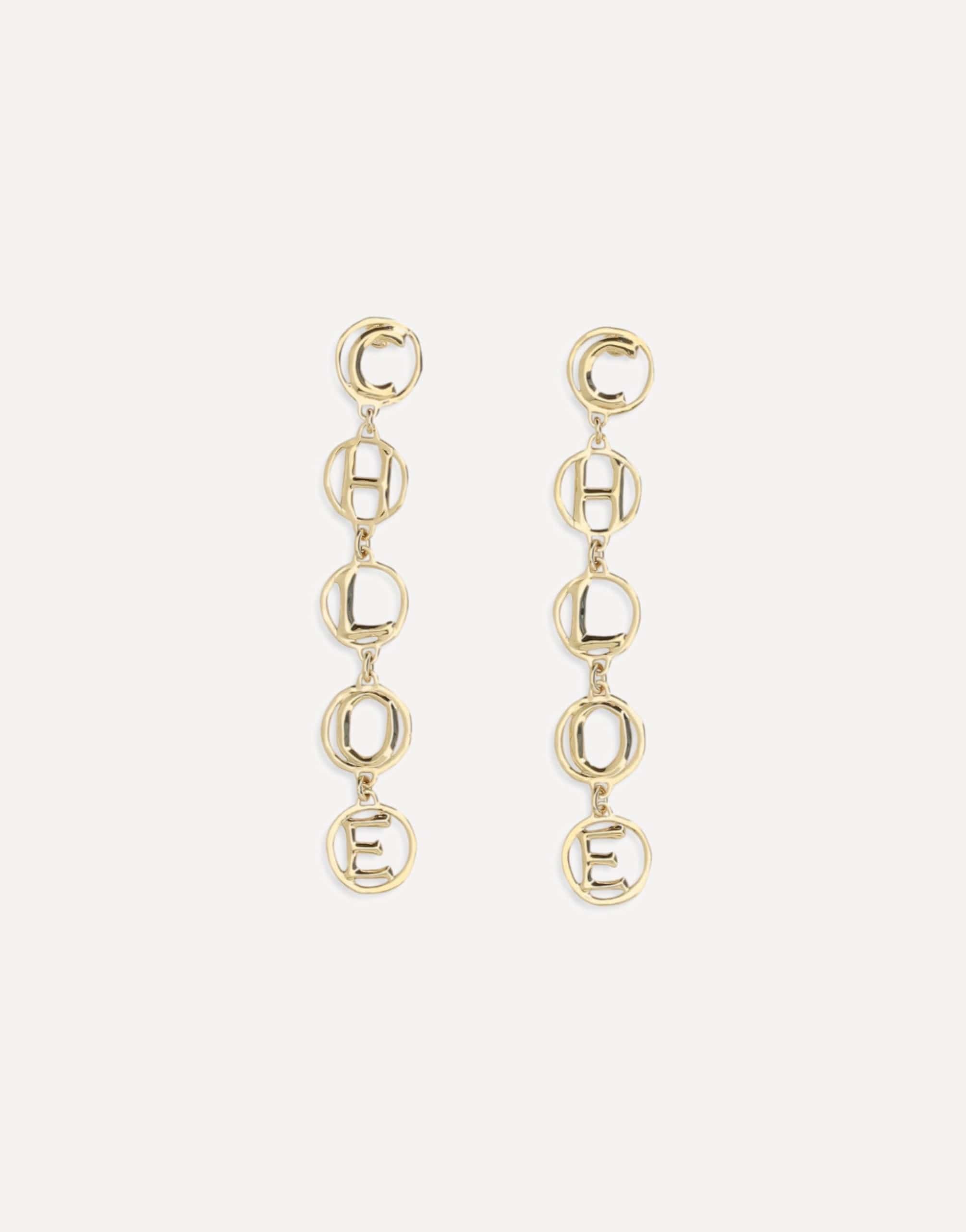 Chloé Script Drop Earrings