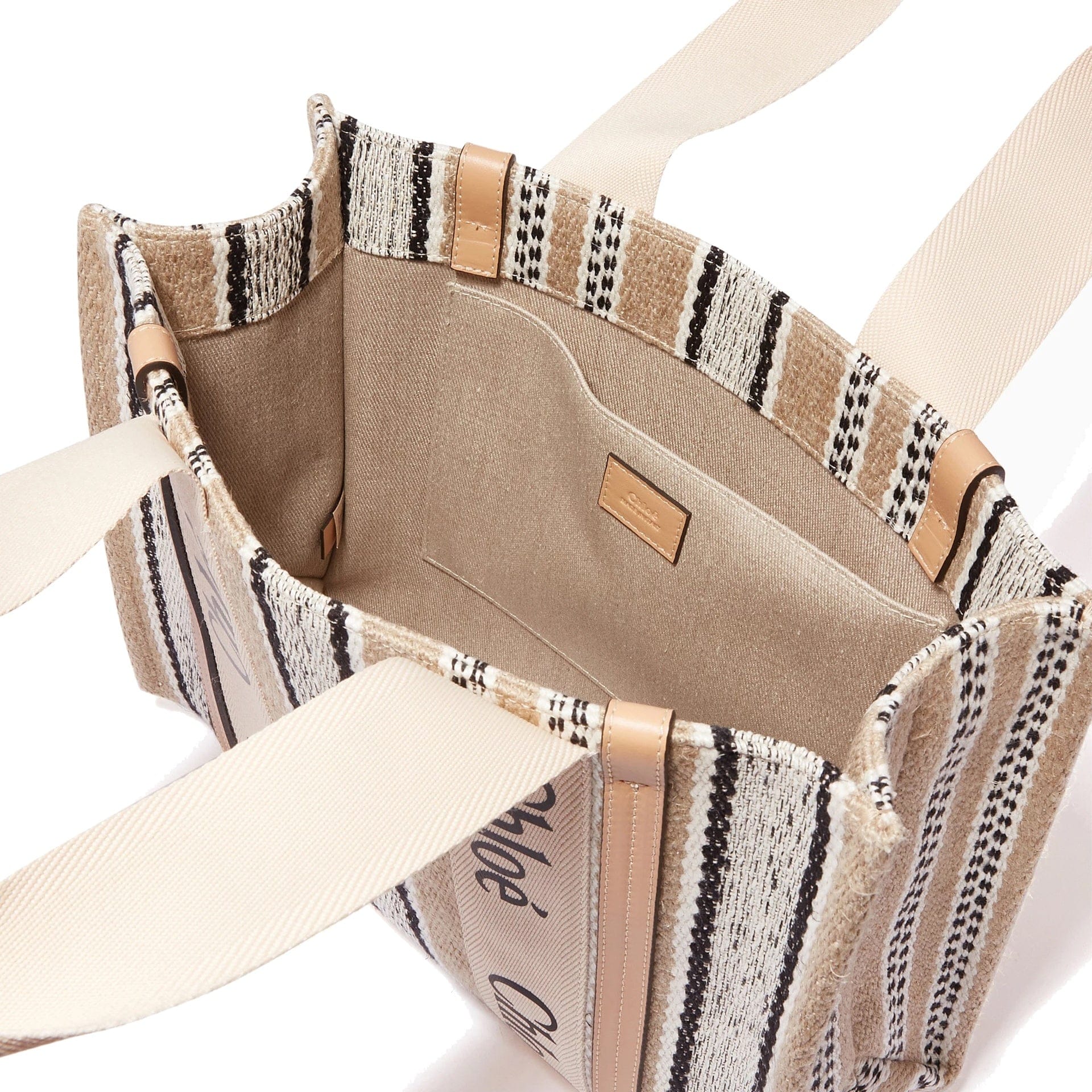 Chloé Woody Medium Linen Tote Bag