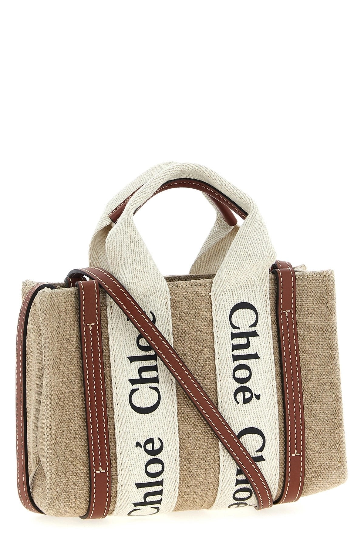 Chloé Woody Mini Canvas Handbag | Sendegaro