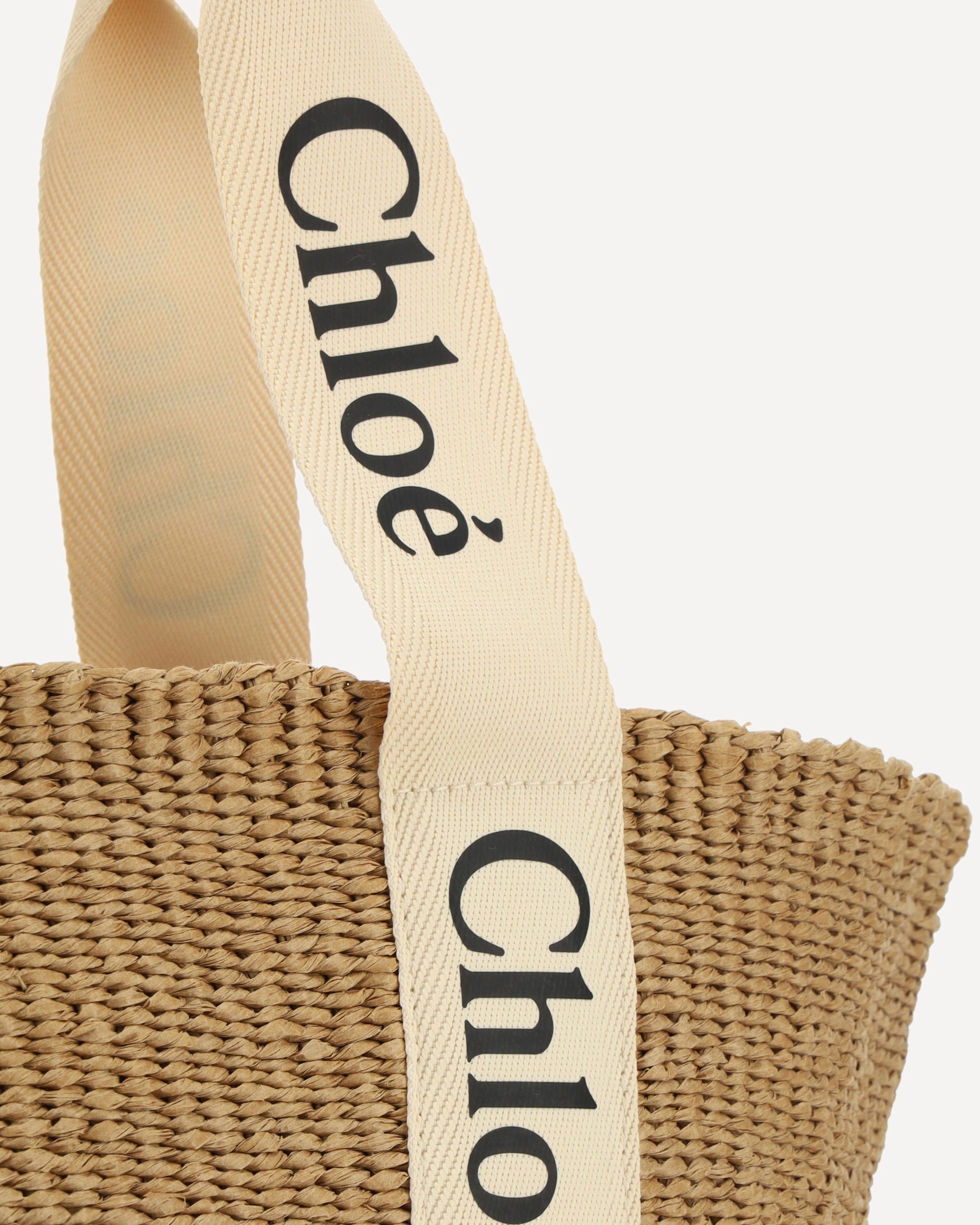 Chloé Woody Raffia Tote Bag