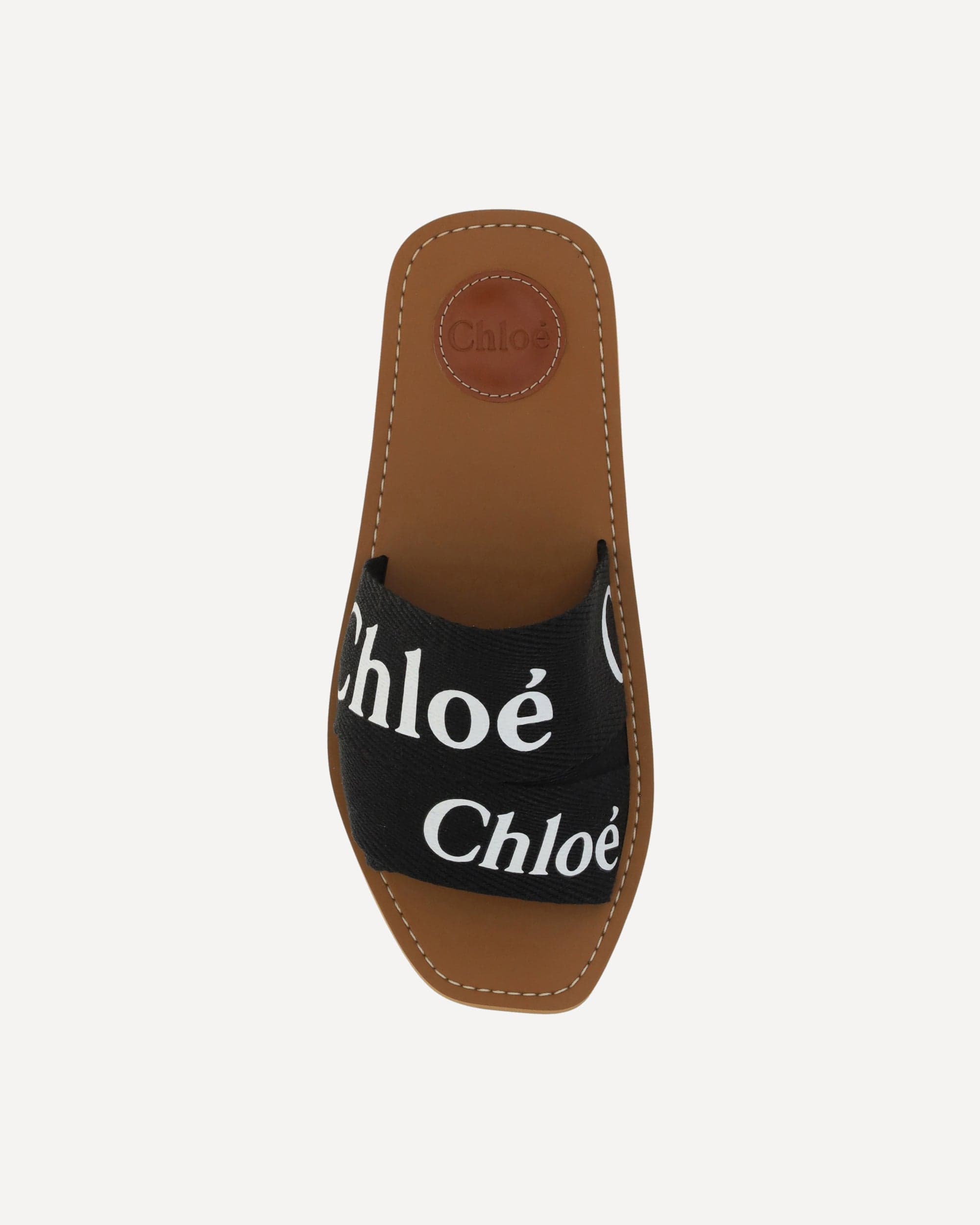 Chloé Chloé Woody Square-Toe Flat Sandals