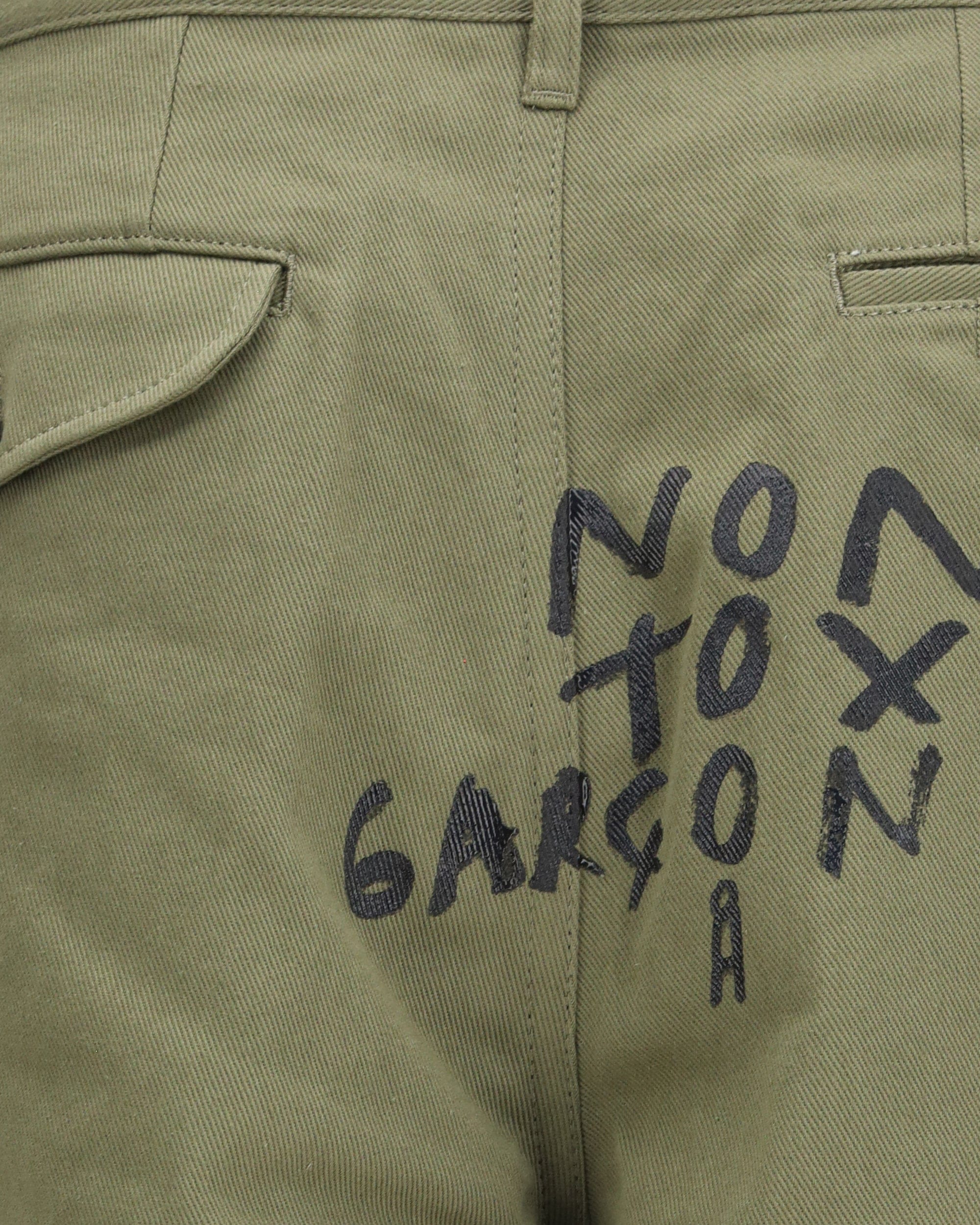 Comme Des Garçons Cargo Shorts With Print
