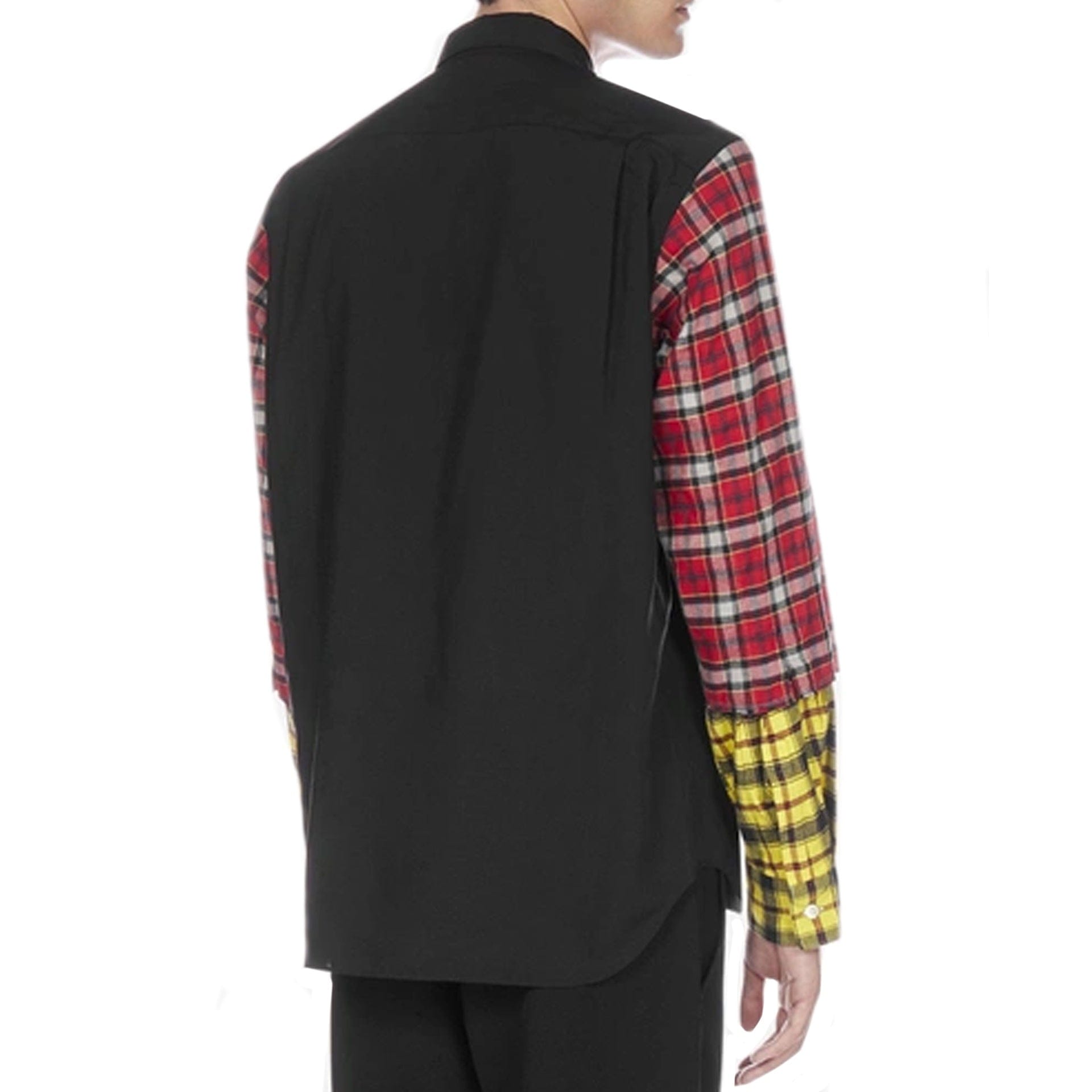 Comme Des Garçons Checked Sleeve Cotton Shirt