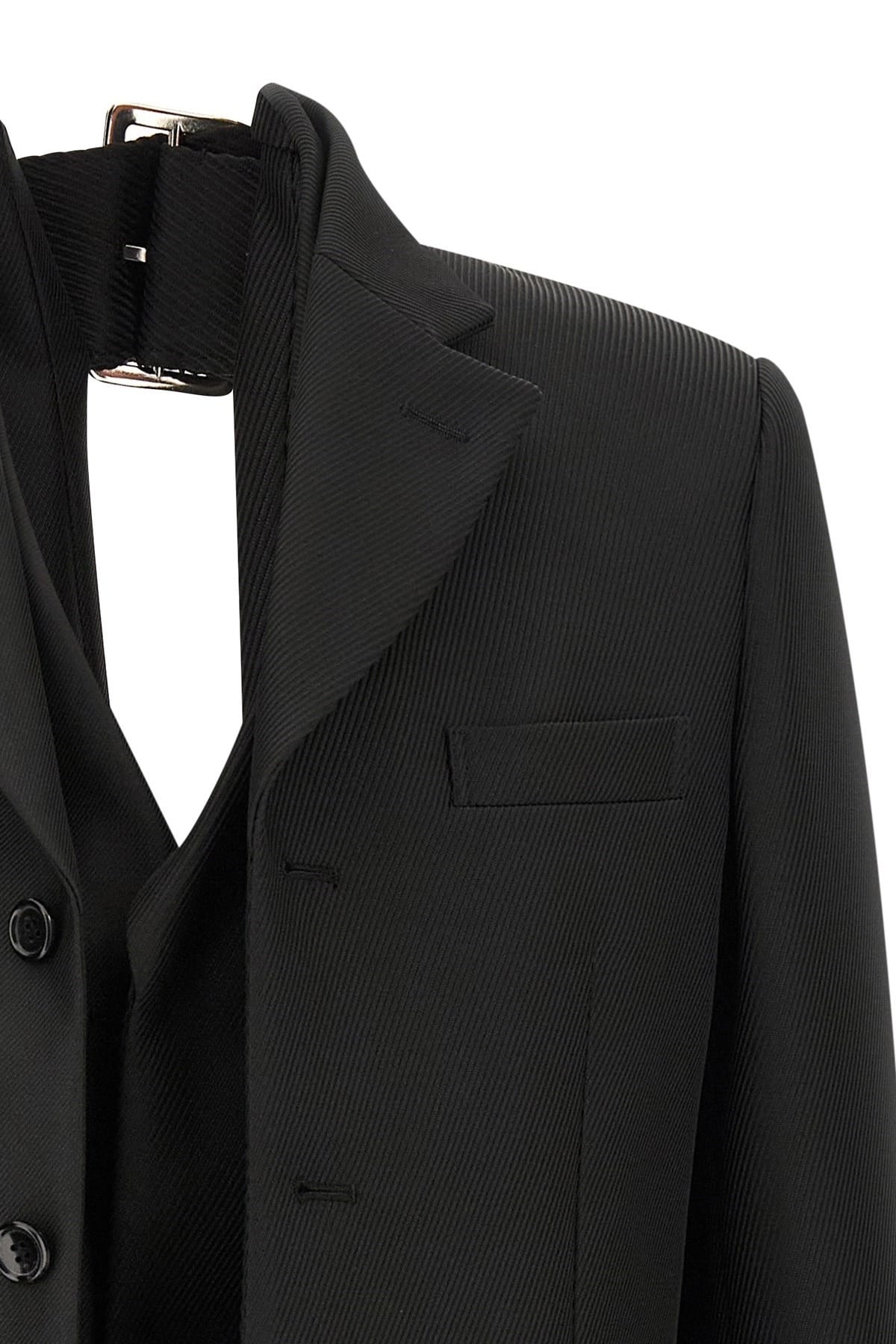 Comme Des Garçons Comme Des Garçons Double Layer Effect Blazer