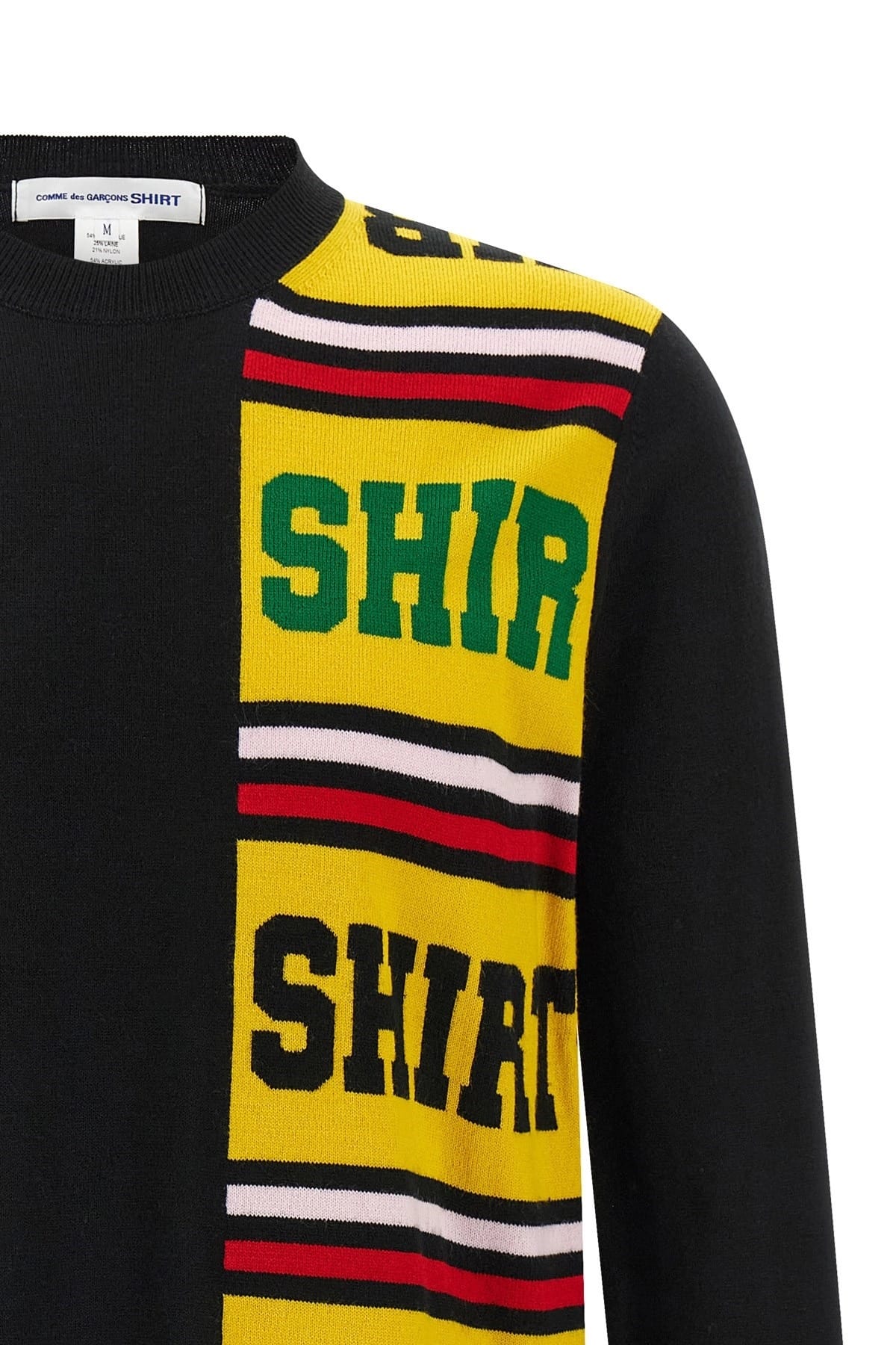 Comme Des Garçons Comme Des Garçons Intarsia Crew Neck Sweater