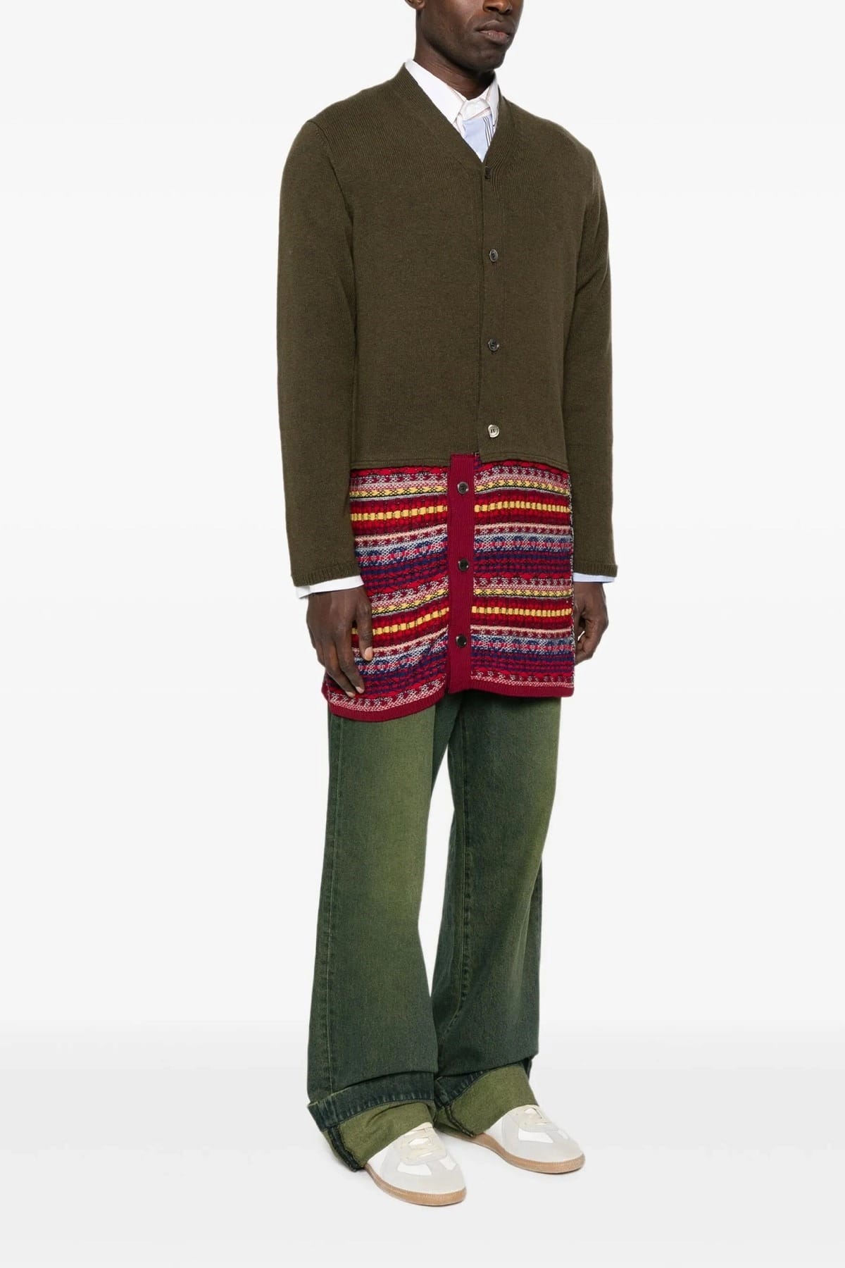 Comme Des Garçons Jacquard Insert Cardigan - alternate view