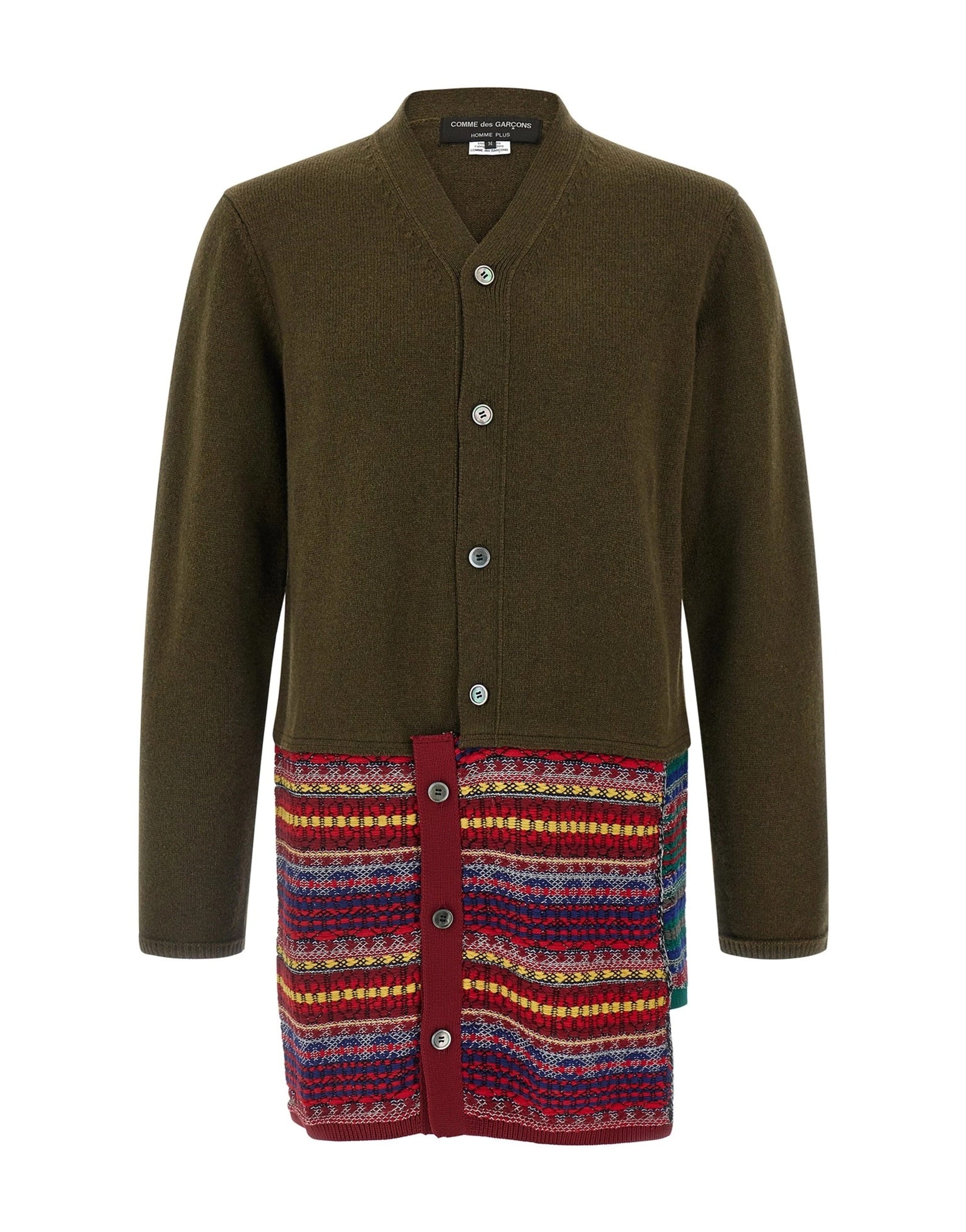 Comme Des Garçons Comme Des Garçons Jacquard Insert Cardigan