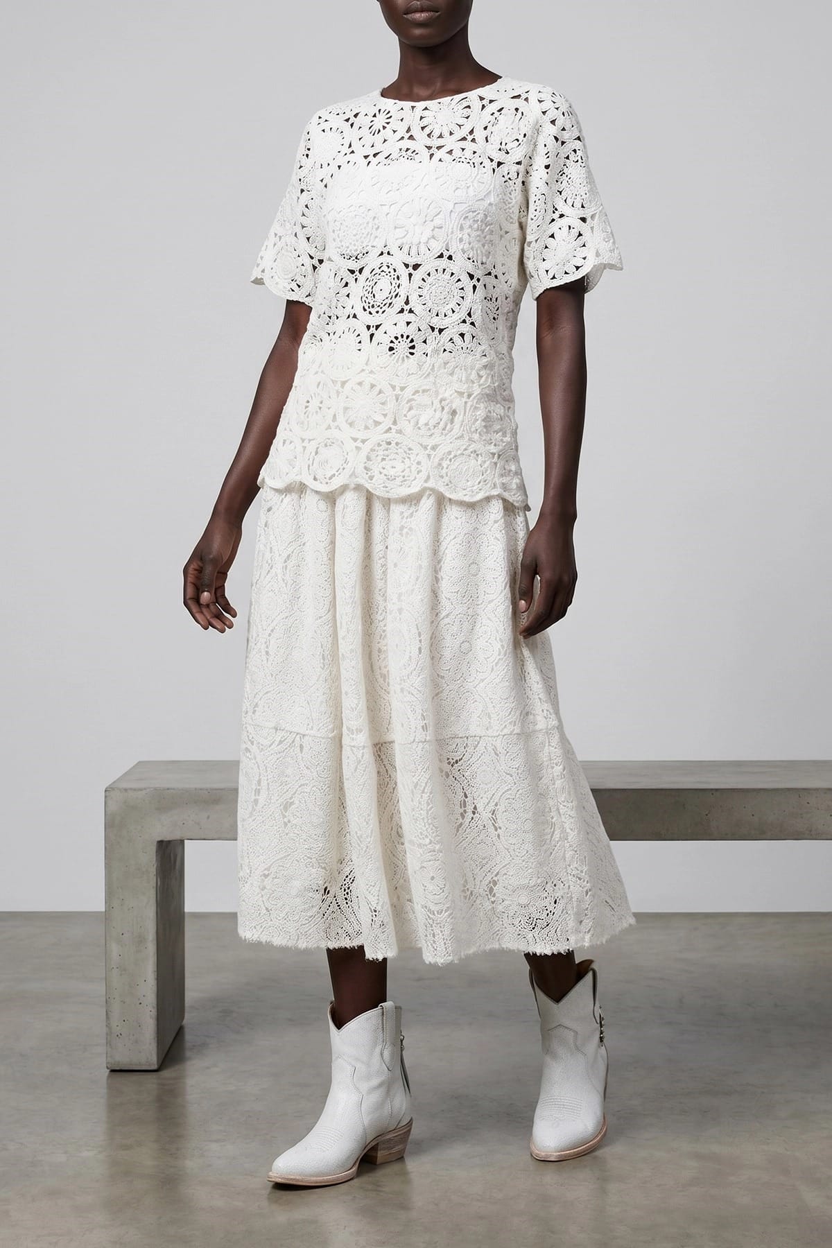 Comme Des Garçons Comme Des Garçons Macramé Midi Skirt