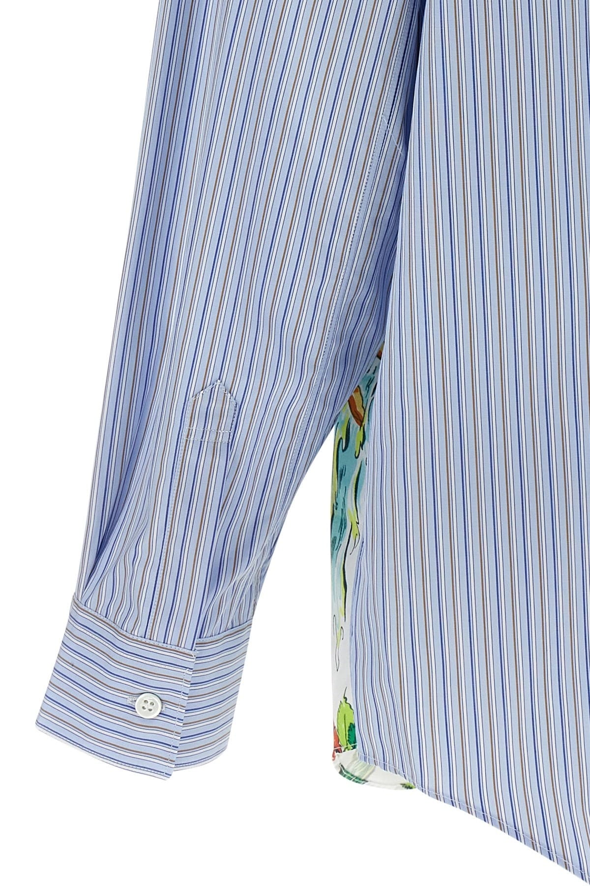 Comme Des Garçons Comme Des Garçons Patterned Inserts Cotton Shirt