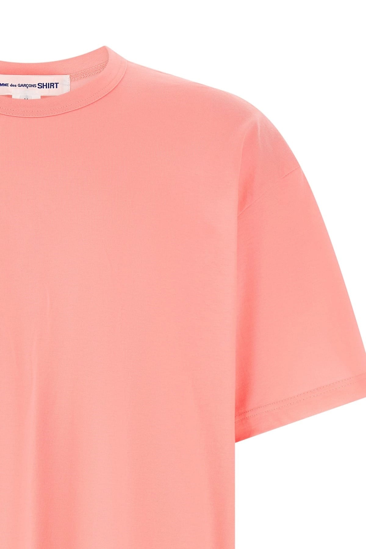 Comme Des Garçons Comme Des Garçons Pink Logo Print T-Shirt