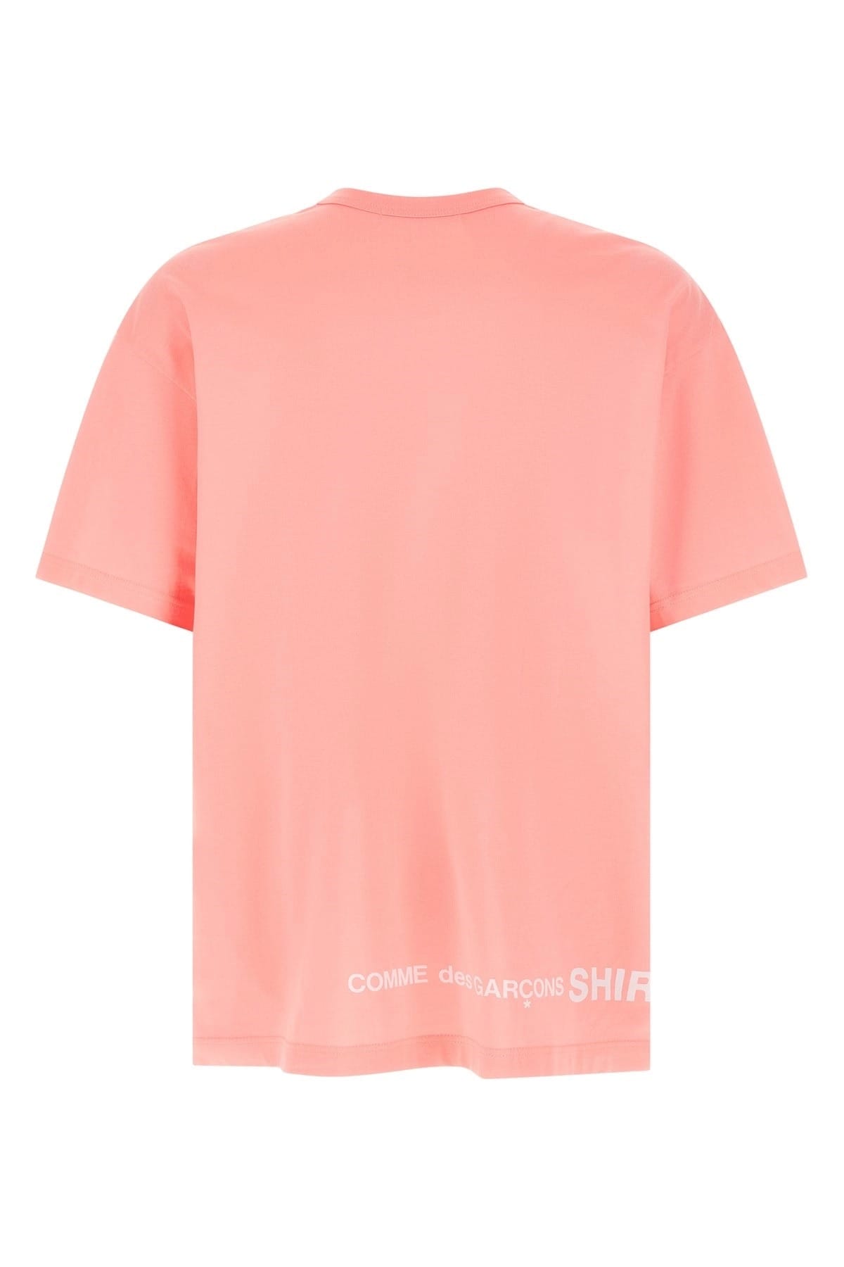 Comme Des Garçons Comme Des Garçons Pink Logo Print T-Shirt