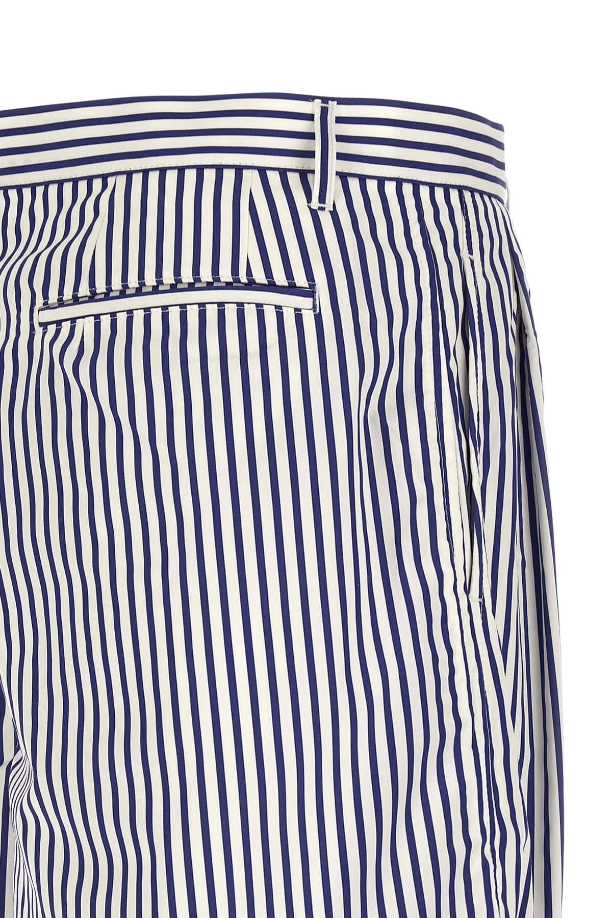 Comme Des Garçons Comme Des Garçons Striped Cotton Bermuda Shorts