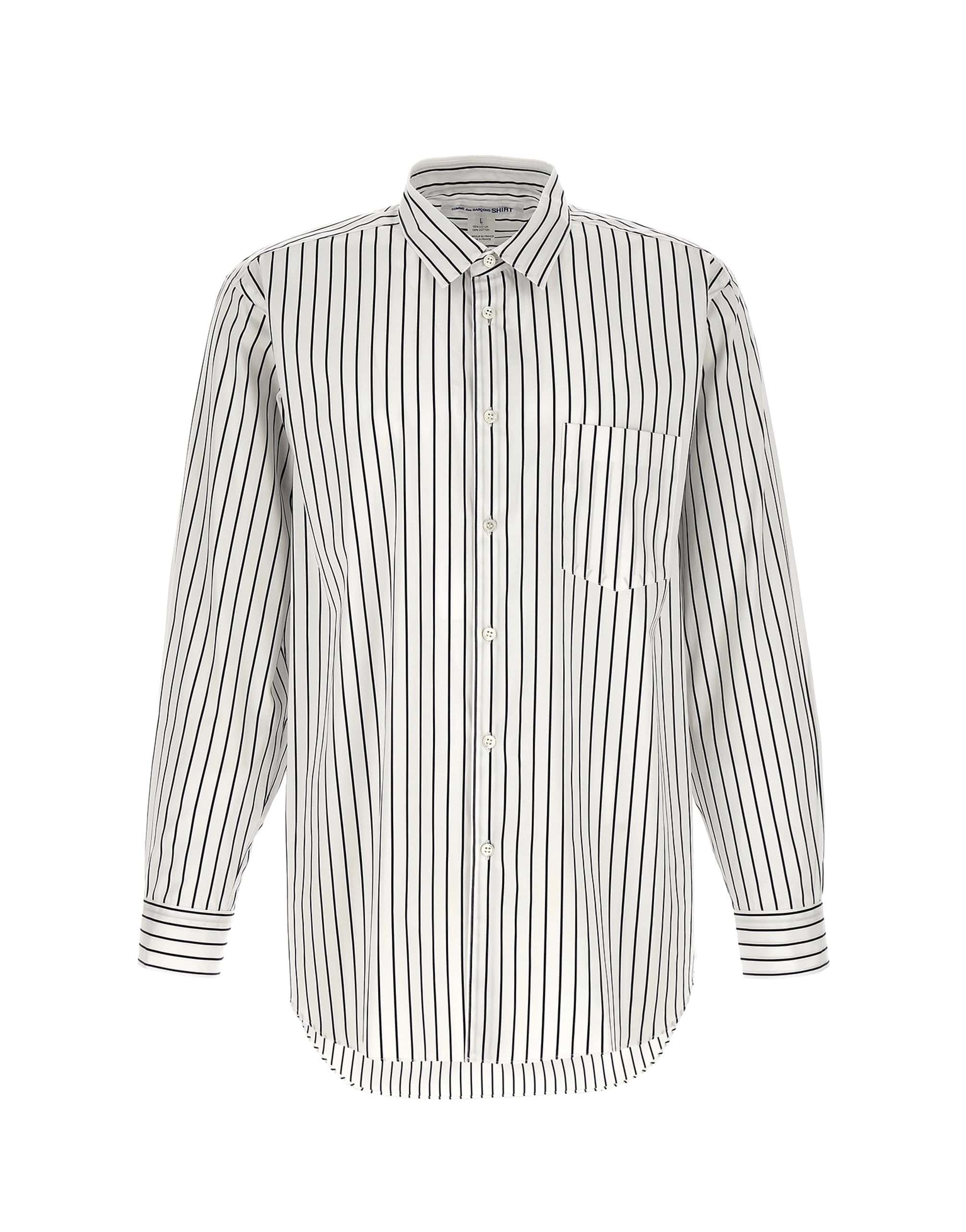 Comme Des Garçons Comme Des Garçons Striped Cotton Poplin Shirt