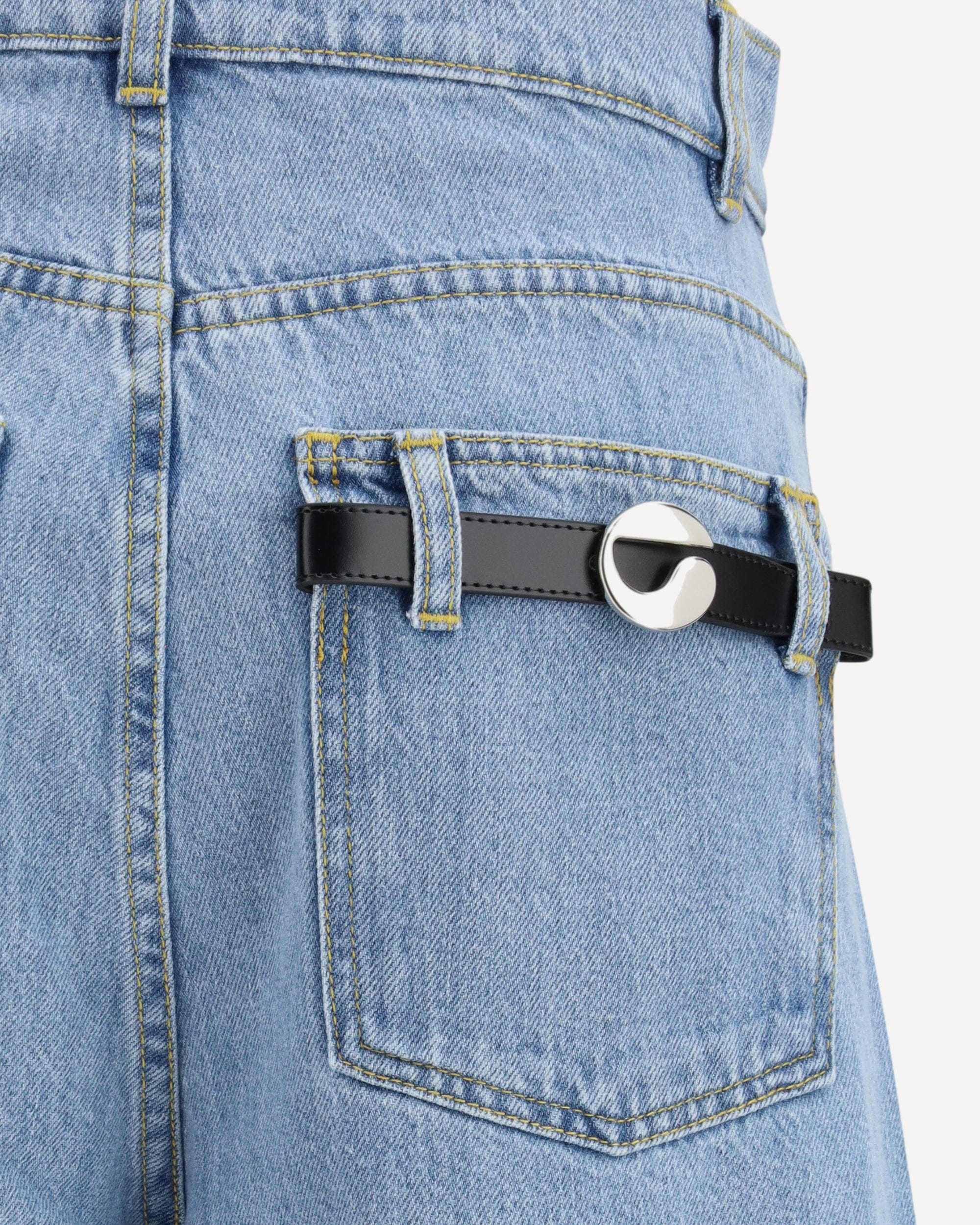 Coperni Denim Bermuda Shorts With Belt Buckle