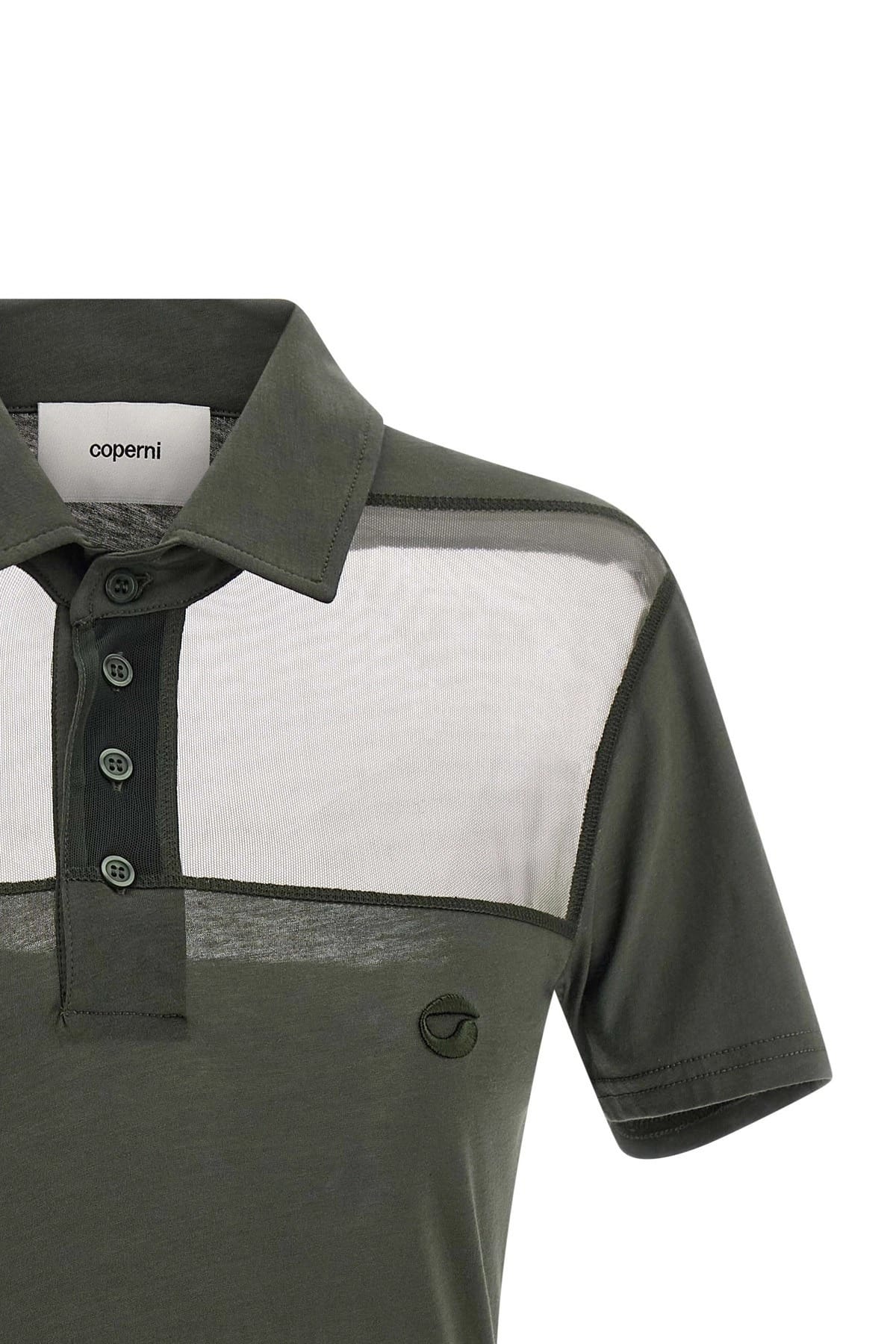 Coperni Coperni Sheer Striped Polo Shirt