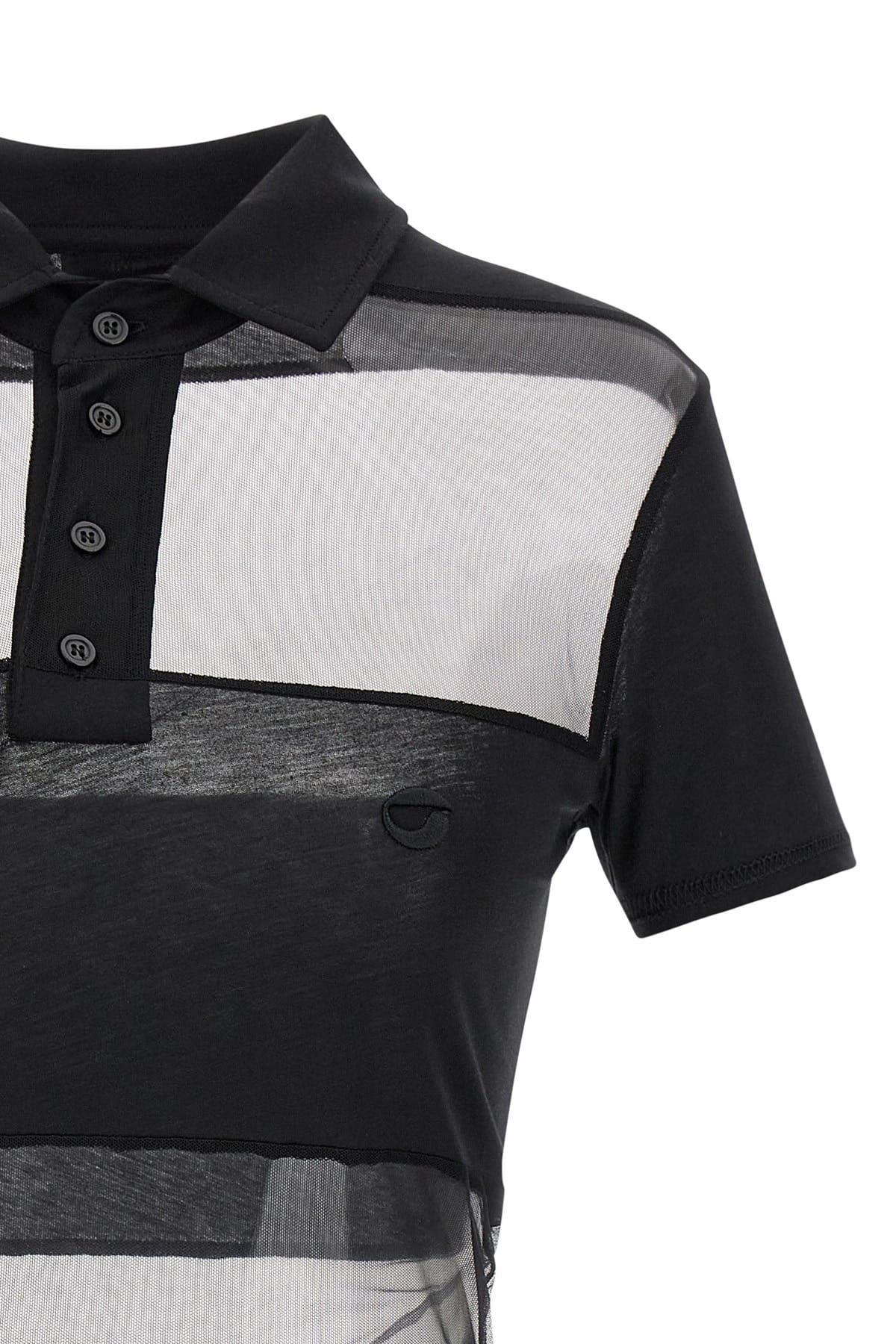 Coperni Coperni Sheer Striped Polo Shirt