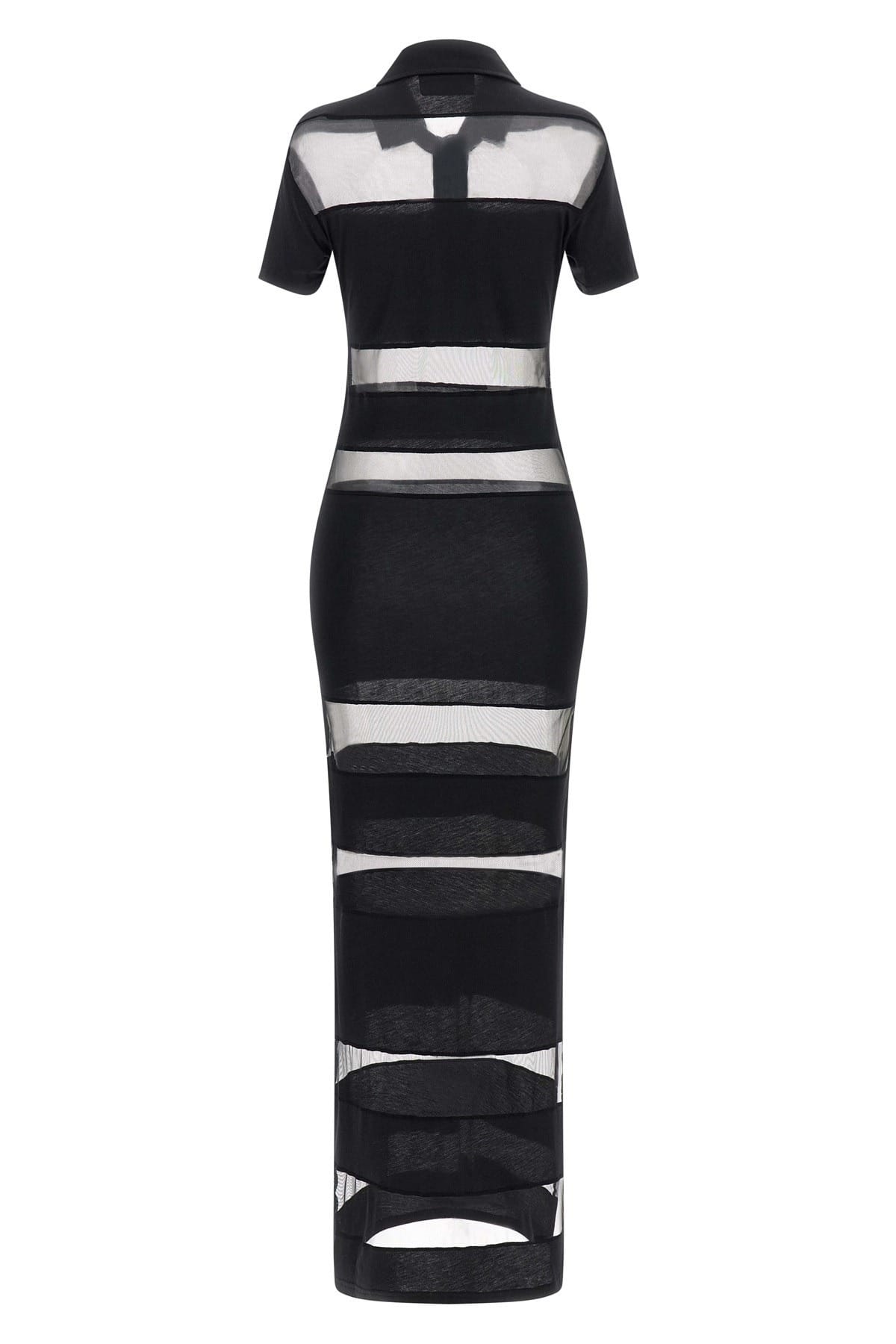 Coperni Striped Sheer Polo Dress Maxi
