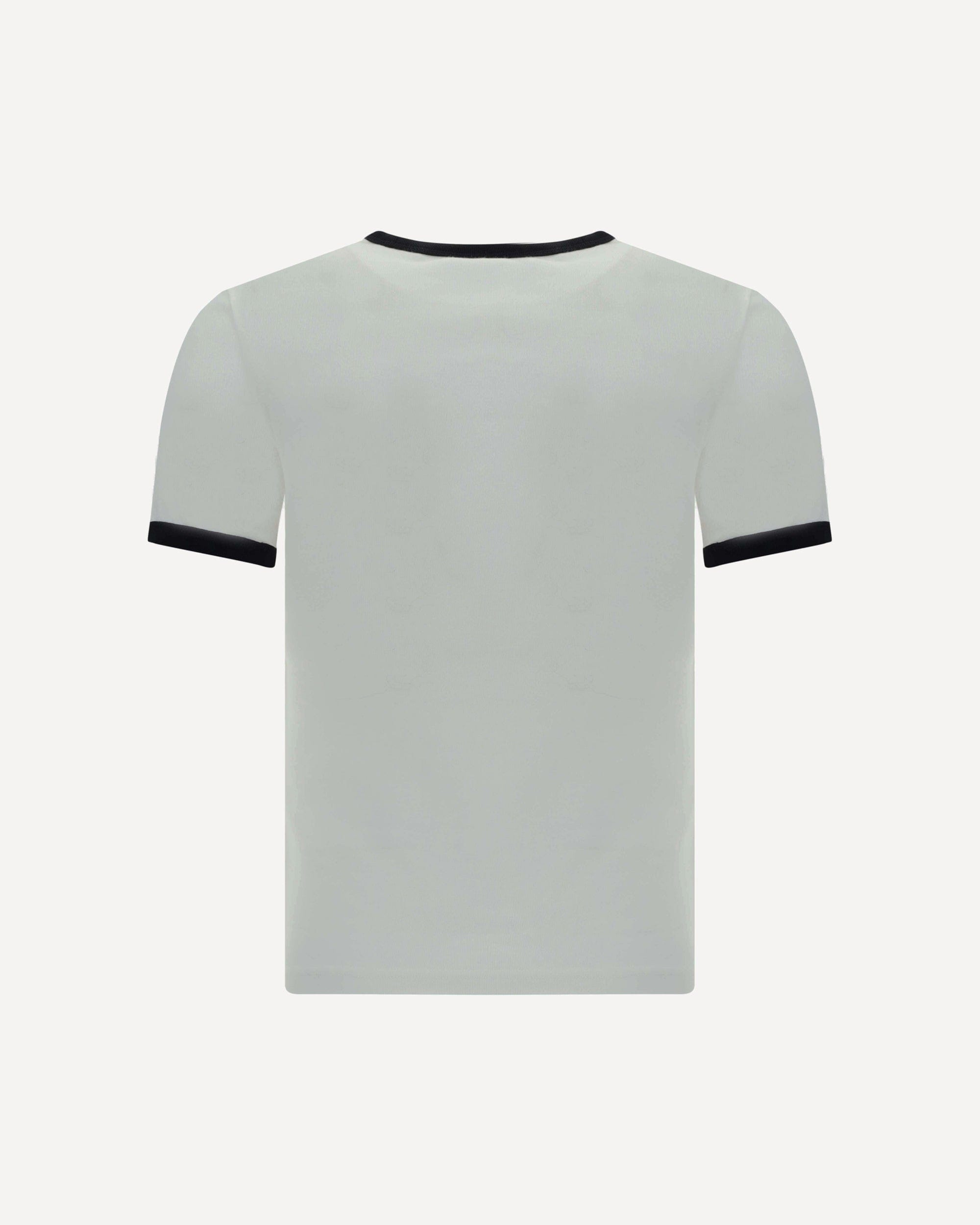 Courrèges Logo Cotton T-Shirt With Contrast Neck - alternate view