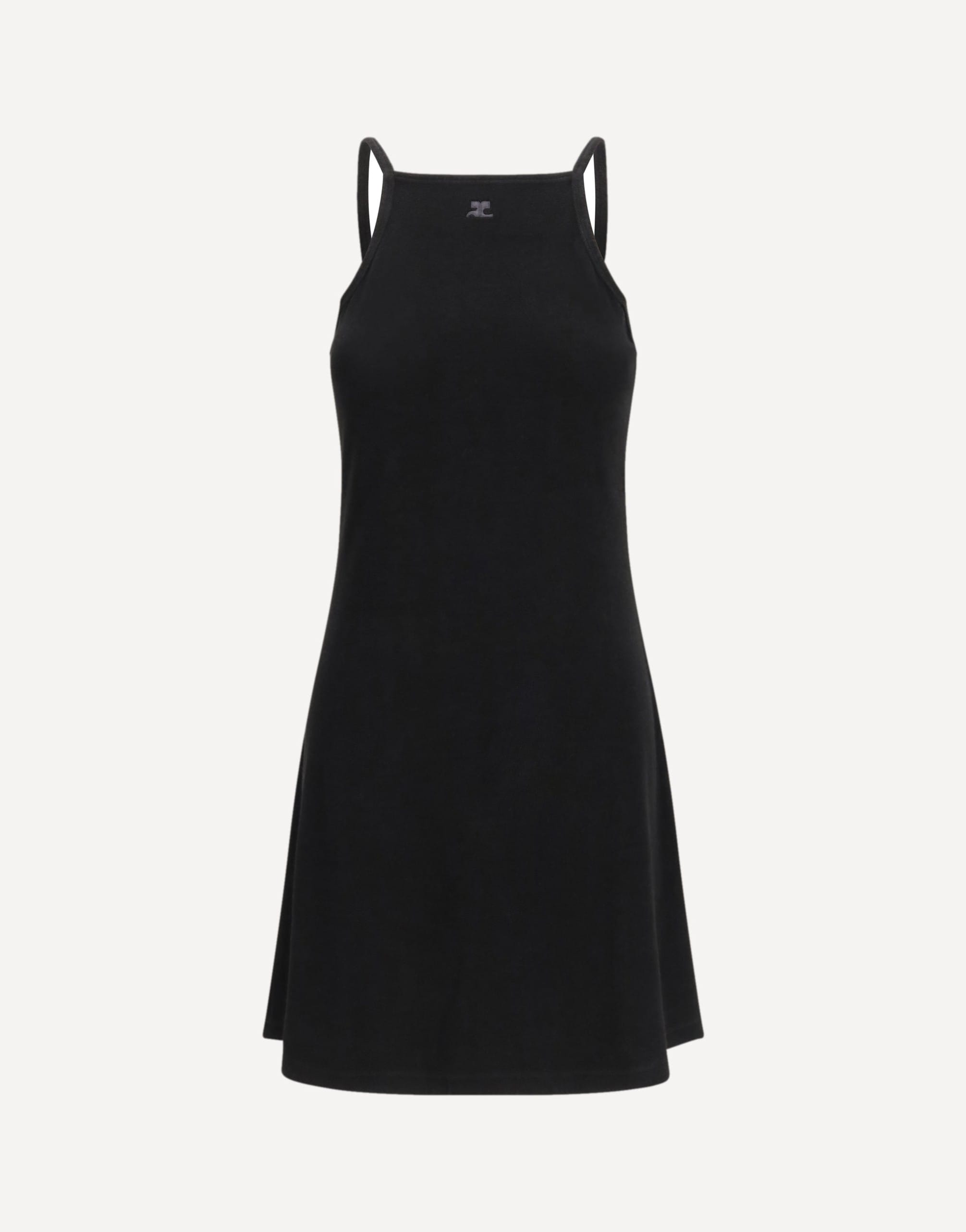 Courrèges Logo Square Neck Sleeveless Mini Dress