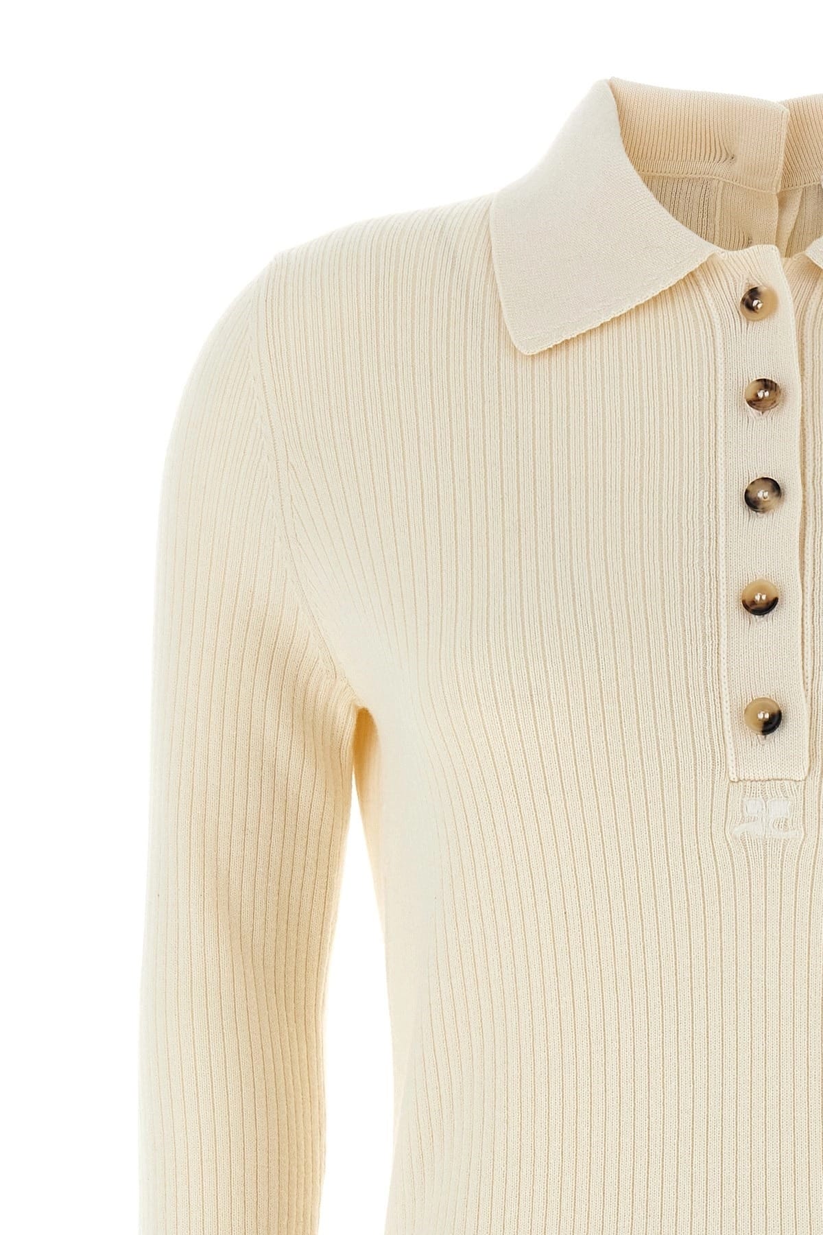 Courrèges Courrèges Multi-Button Ribbed Polo Shirt