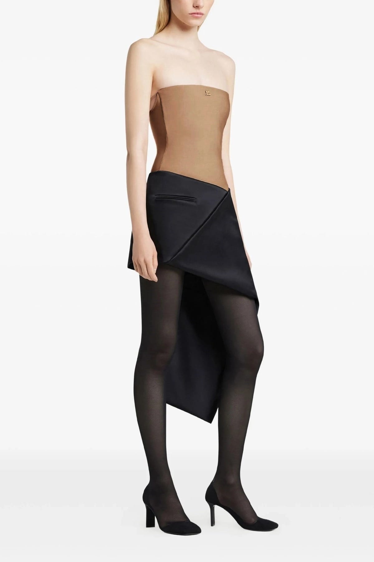 Courrèges Off-Shoulder Lingerie Bustier Bodysuit - alternate view
