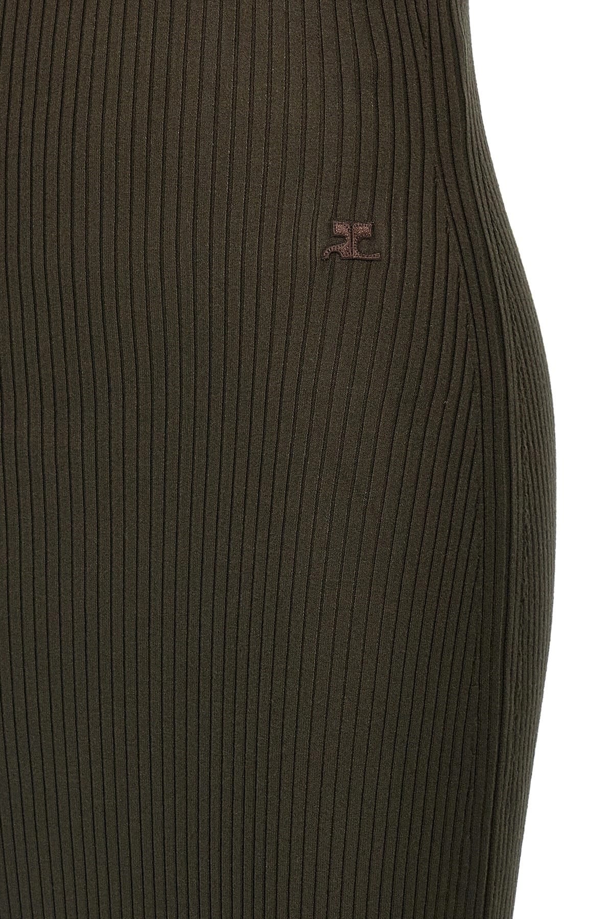Courrèges Courrèges Twist Rib Knit Long Dress