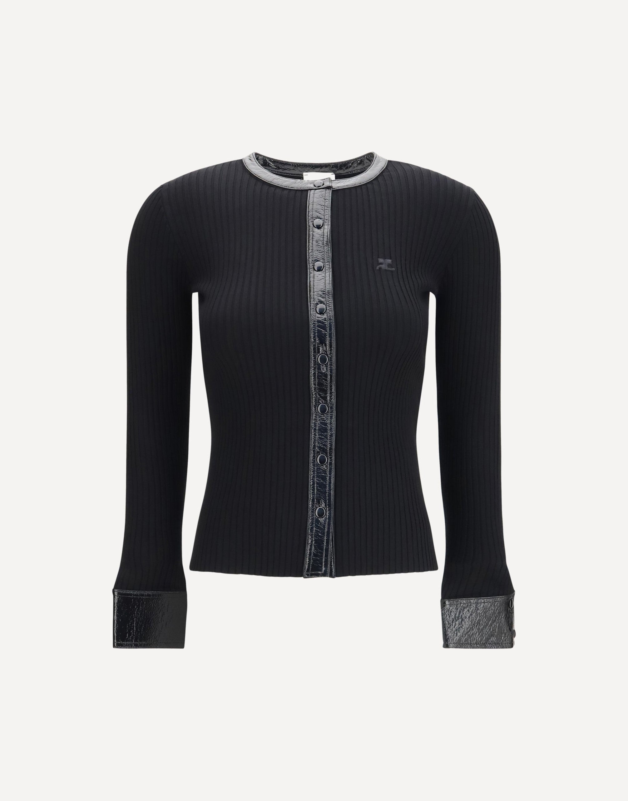 Courrèges Vinyl Knit Cardigan