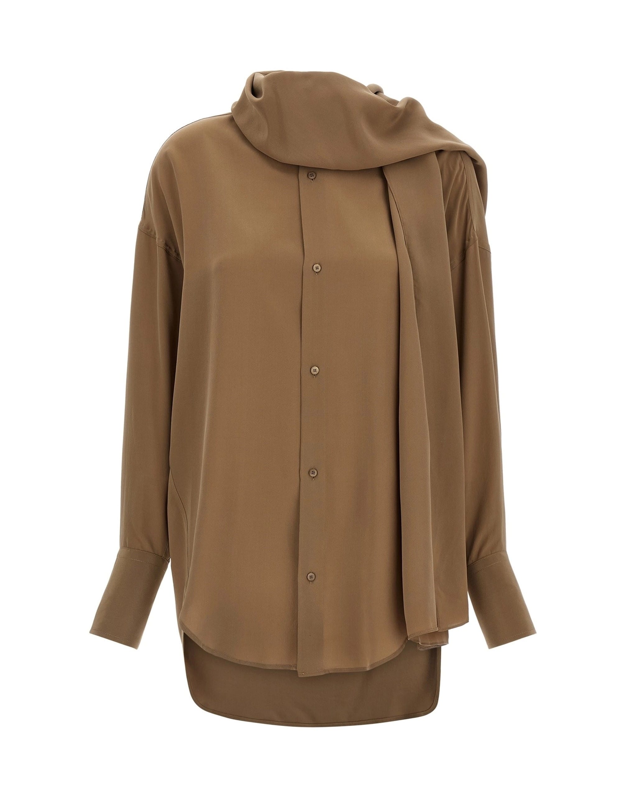 Darkpark Darkpark Georgia Silk Shirt With Scarf