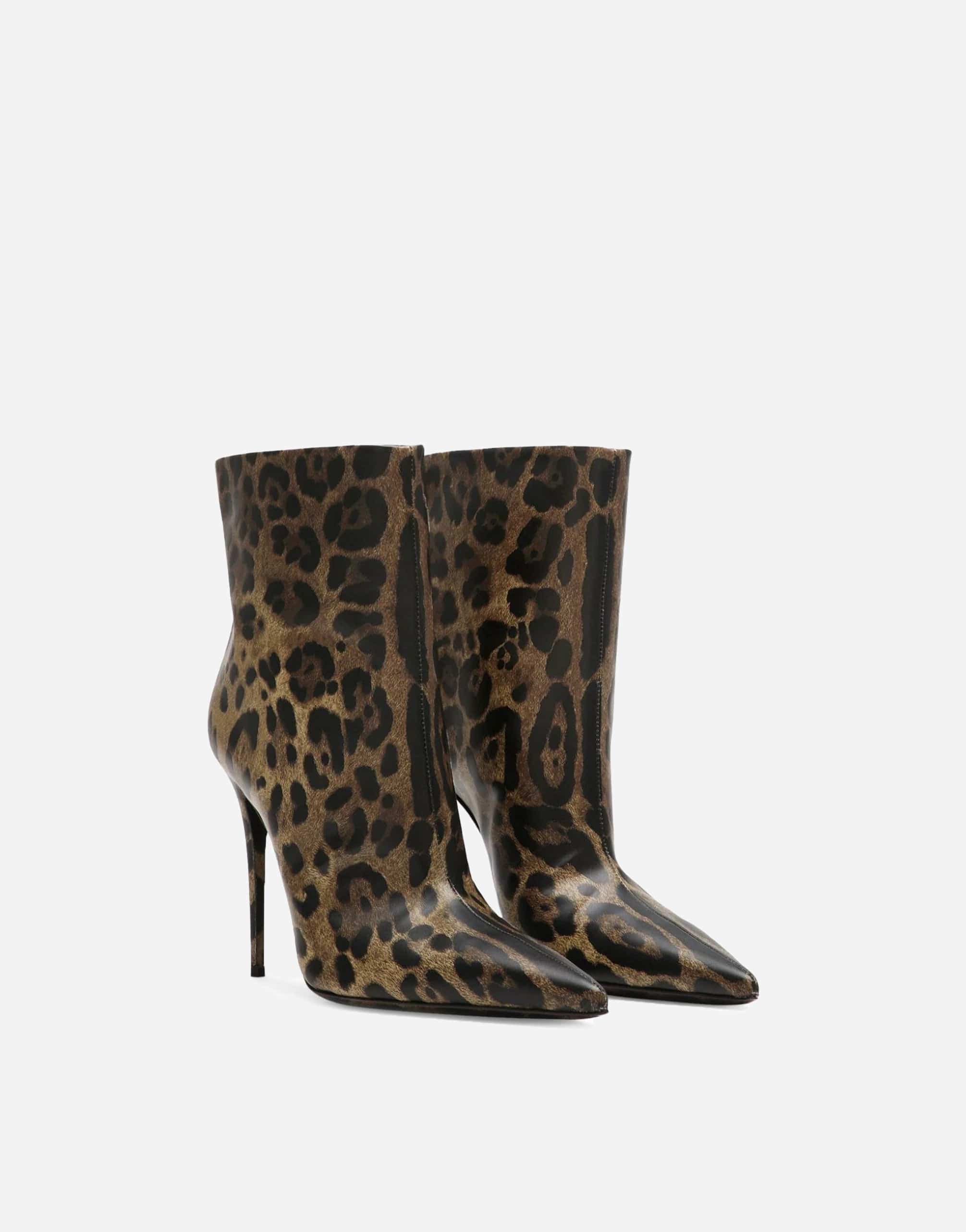 Dolce & Gabbana 105mm Leopard-Print Boots