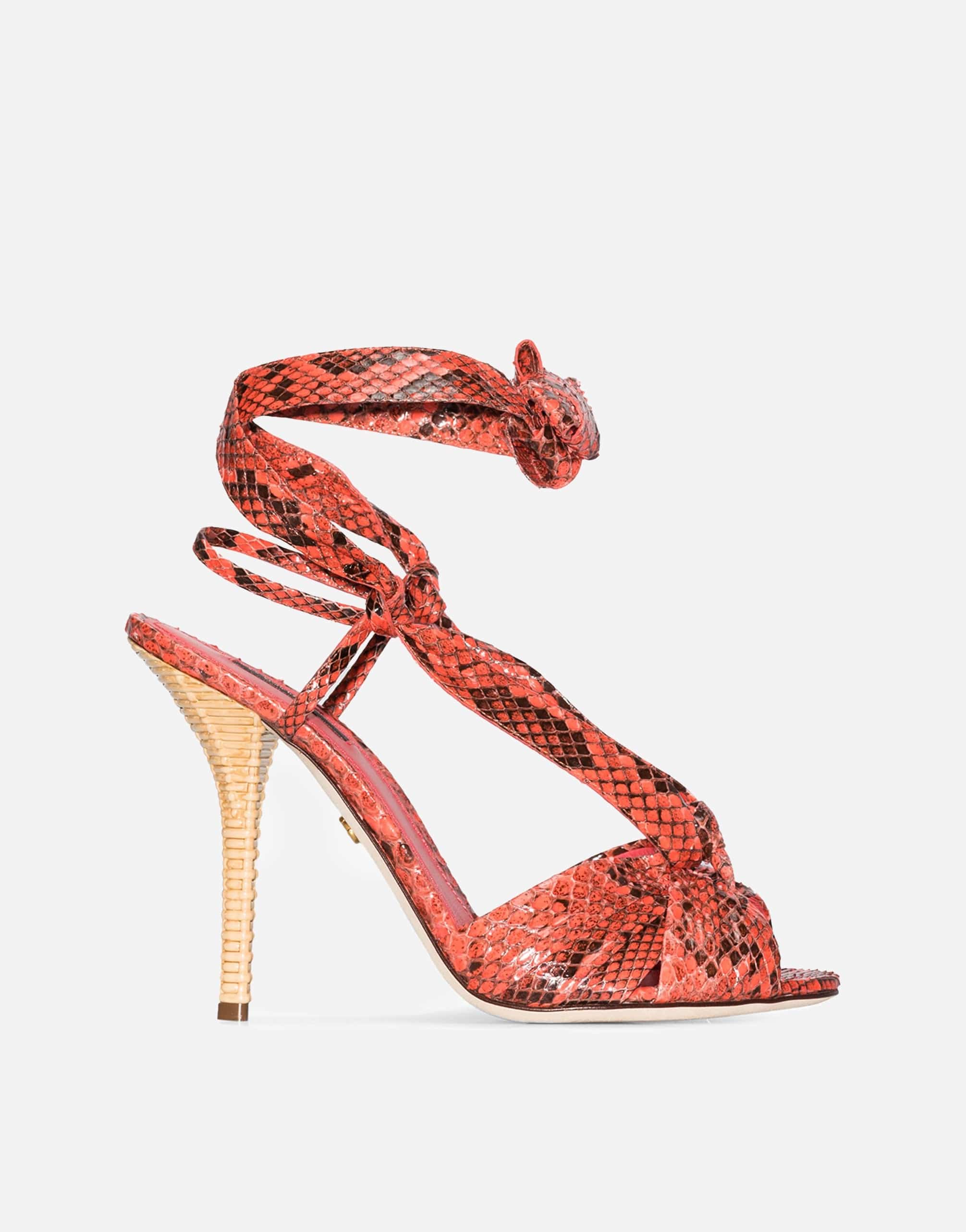 Dolce & Gabbana 105mm Python-Effect Sandals