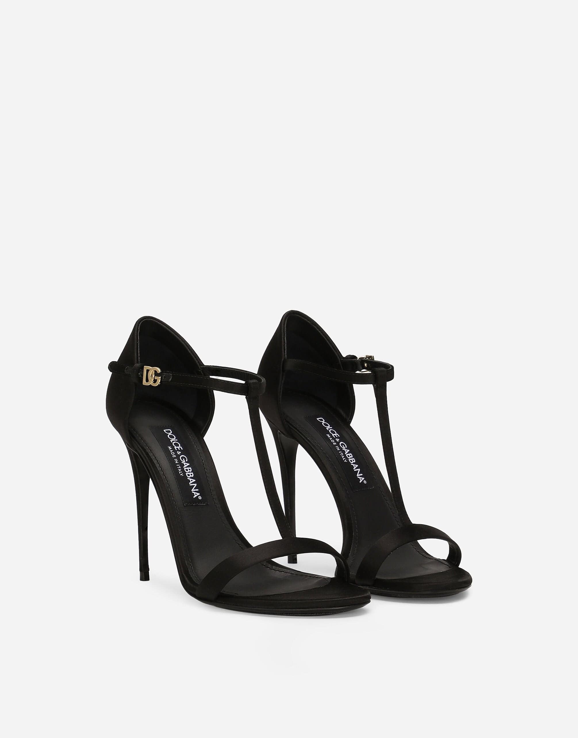 Dolce & Gabbana 105mm Satin T-Bar Sandals