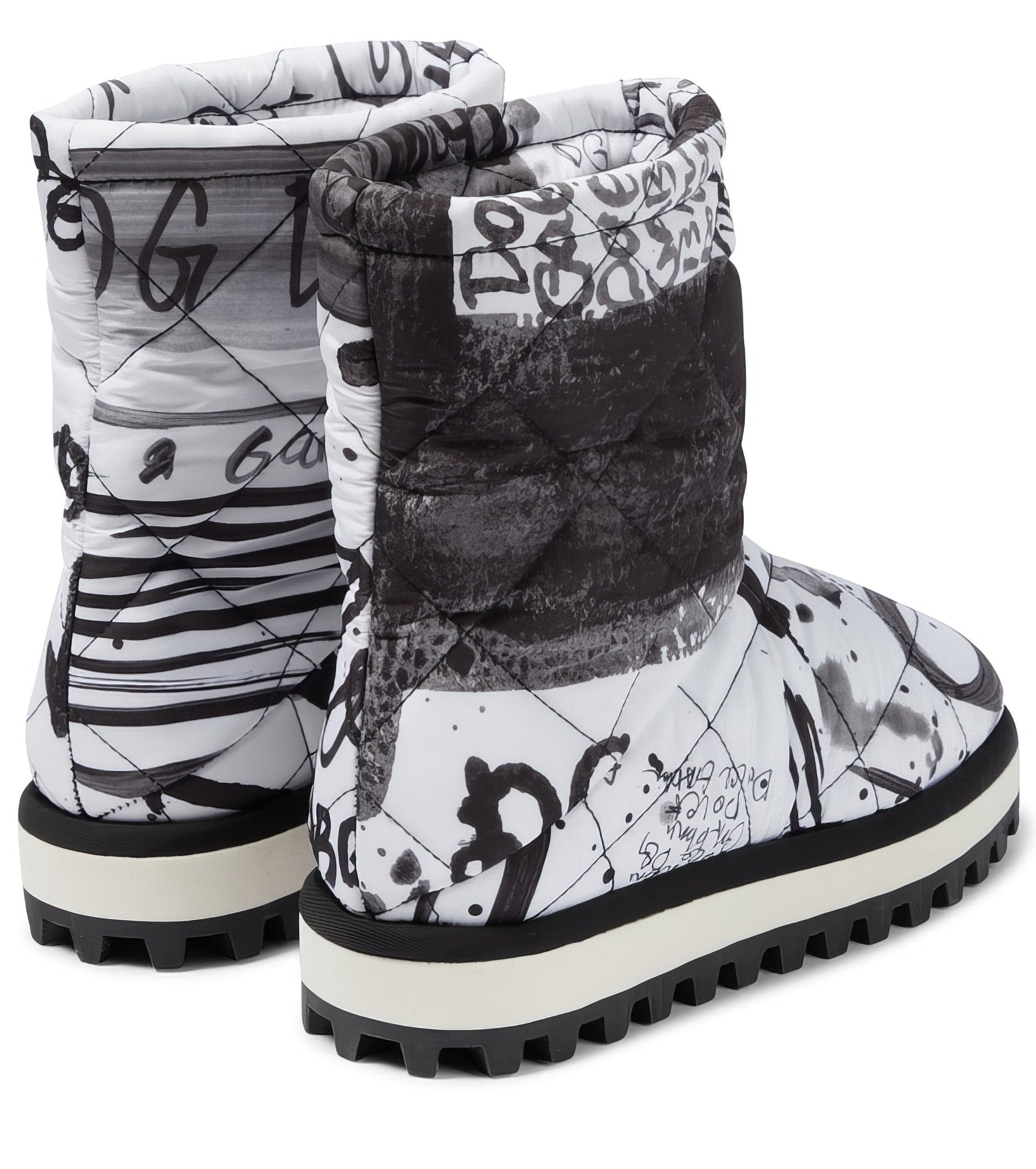 Dolce & Gabbana 35mm City Quilted Nylon Snow Boots