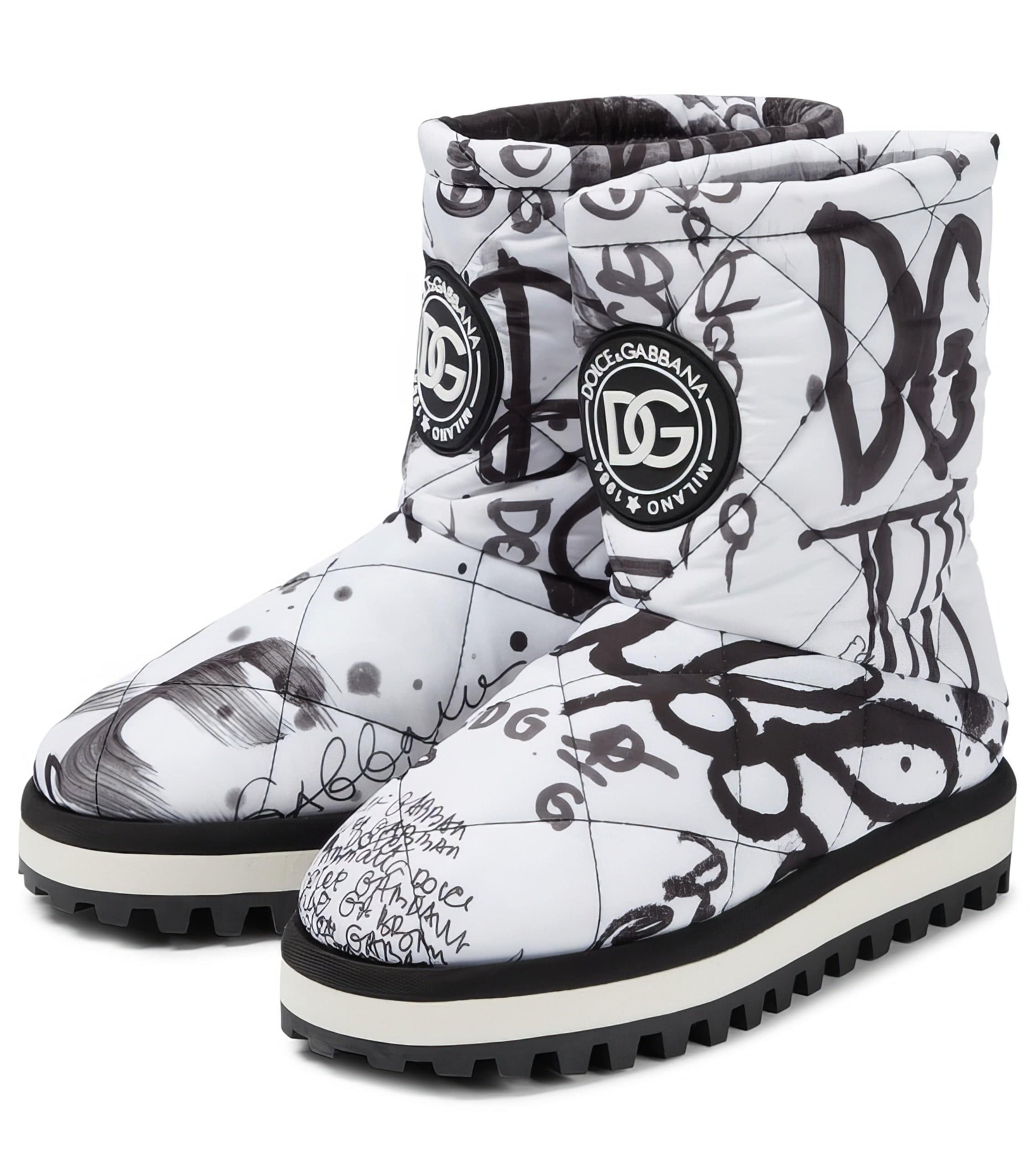 Dolce & Gabbana 35mm City Quilted Nylon Snow Boots