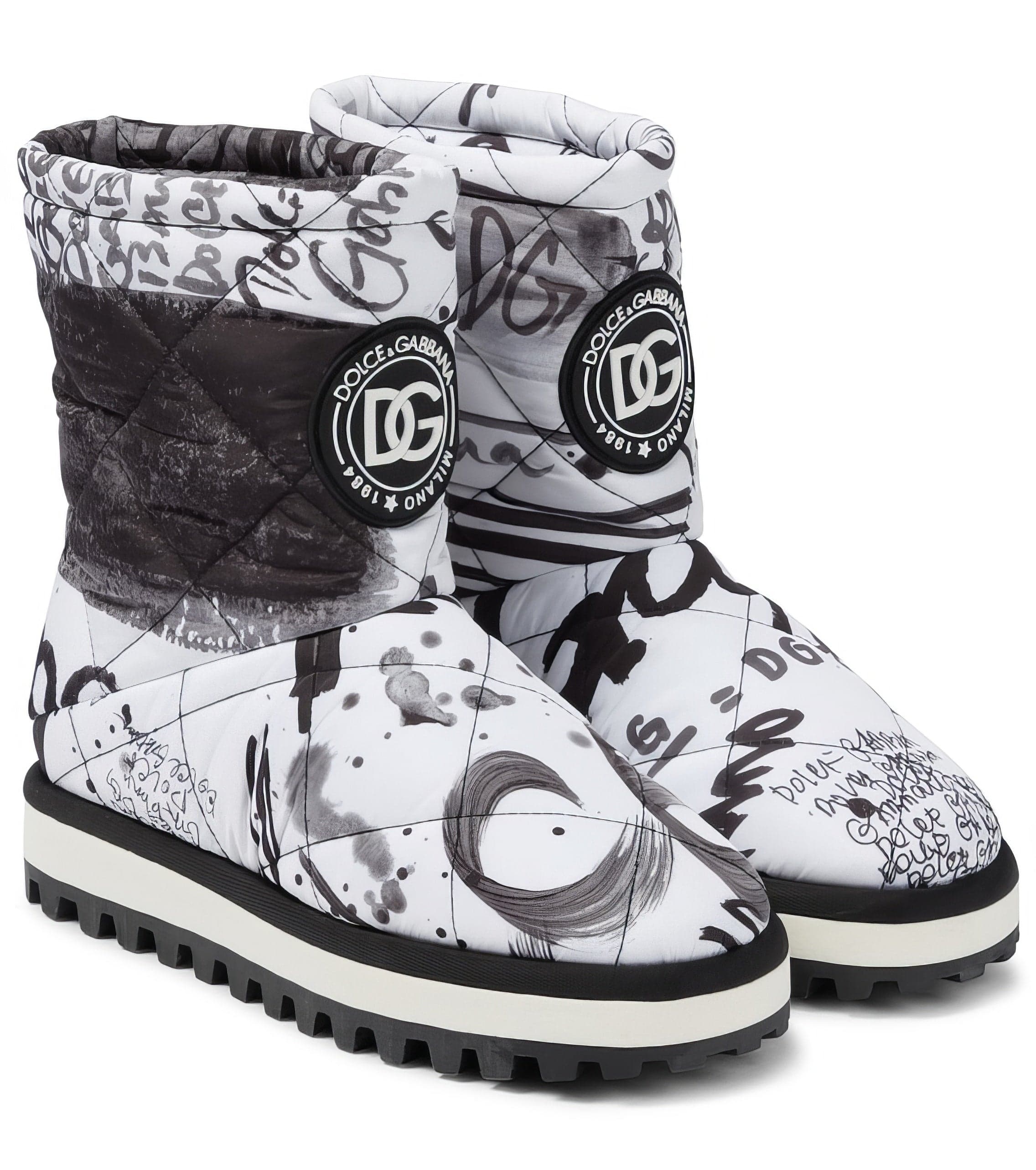 Dolce & Gabbana 35mm City Quilted Nylon Snow Boots