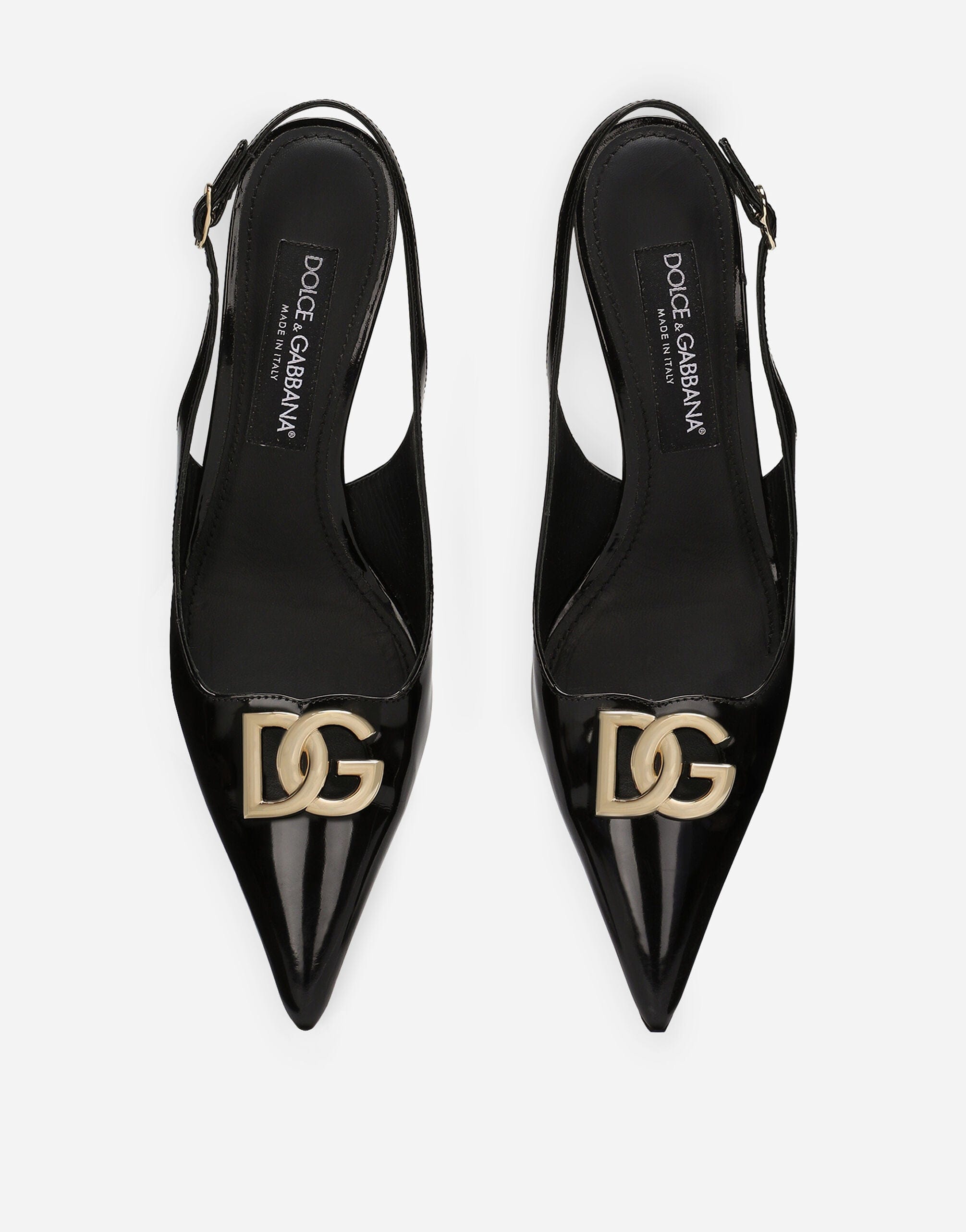 Dolce & Gabbana 60mm Logo-Plaque Slingback Pumps