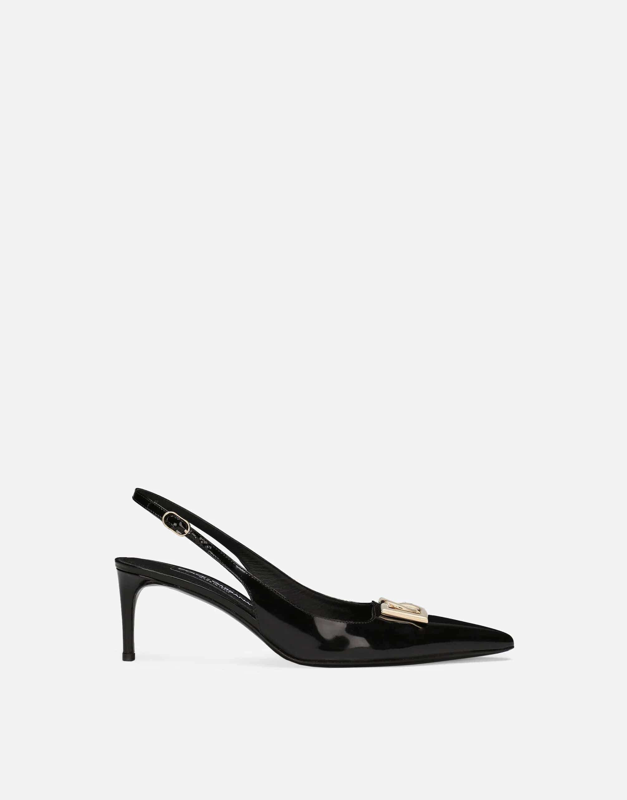 Dolce & Gabbana 60mm Logo-Plaque Slingback Pumps