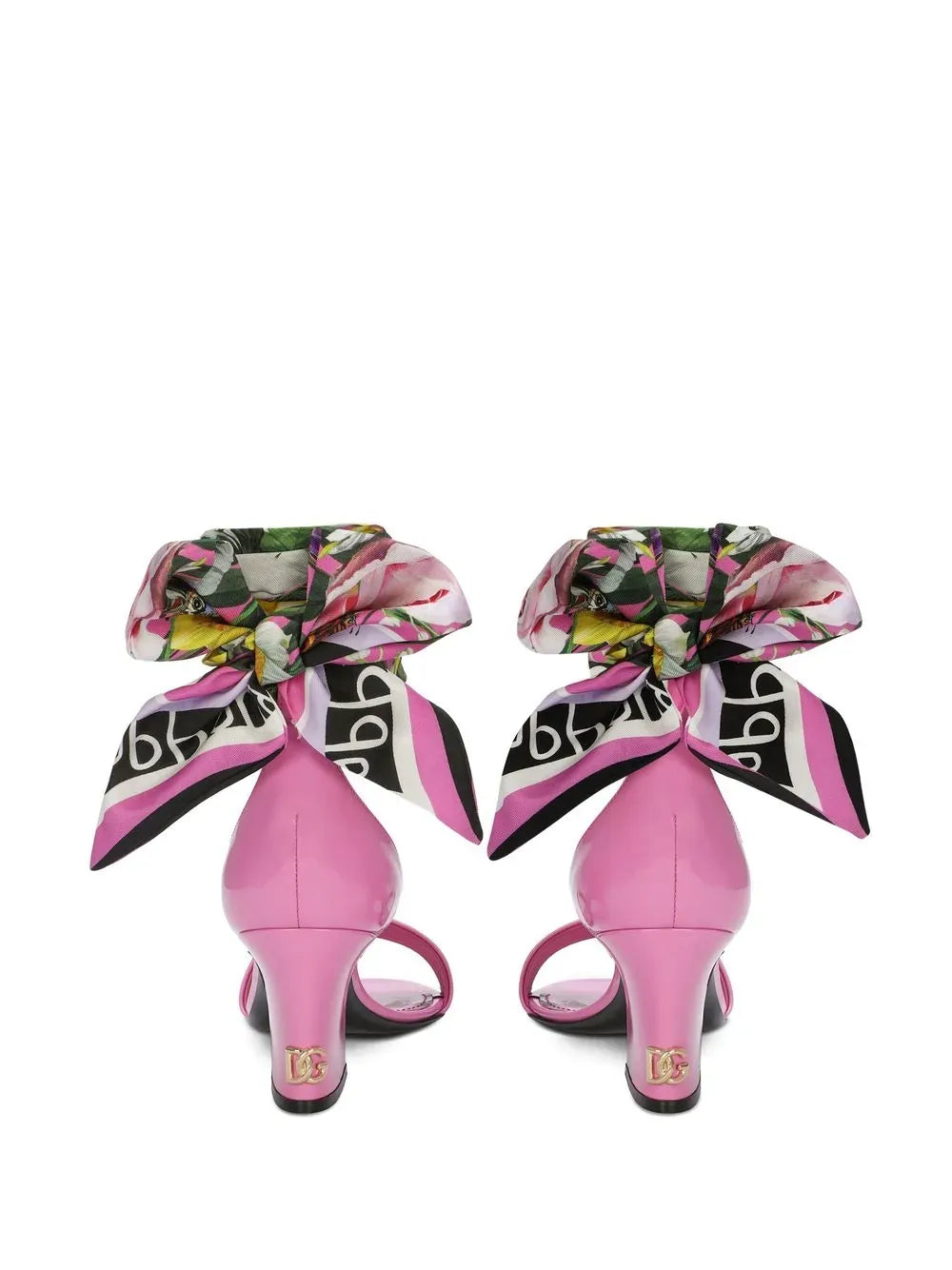 Dolce & Gabbana 60mm Scarf-Detail Leather Sandals