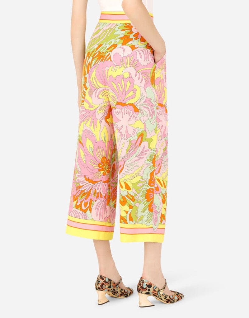 Dolce & Gabbana 60s-Print Charmeuse Trousers