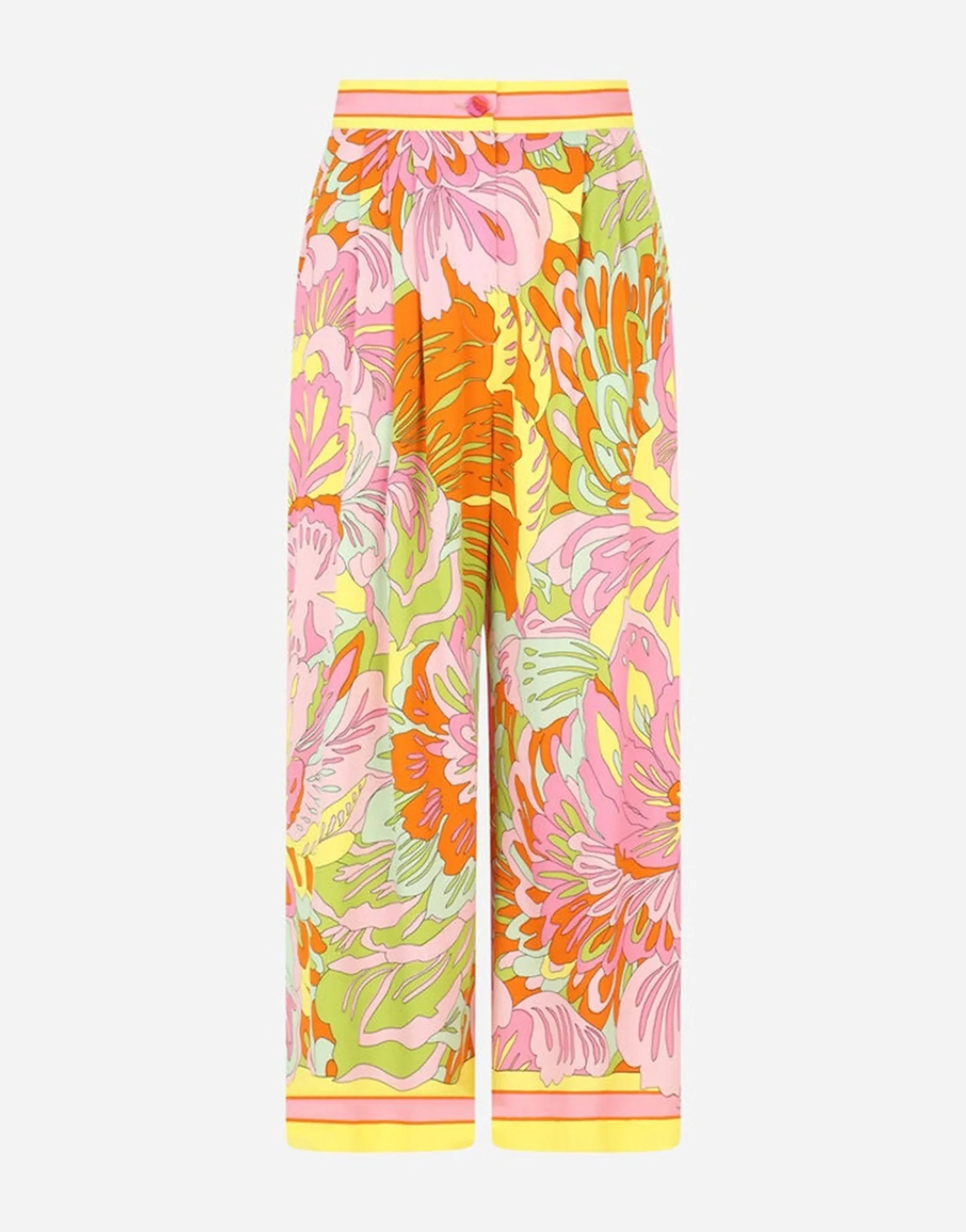 Dolce & Gabbana 60s-Print Charmeuse Trousers