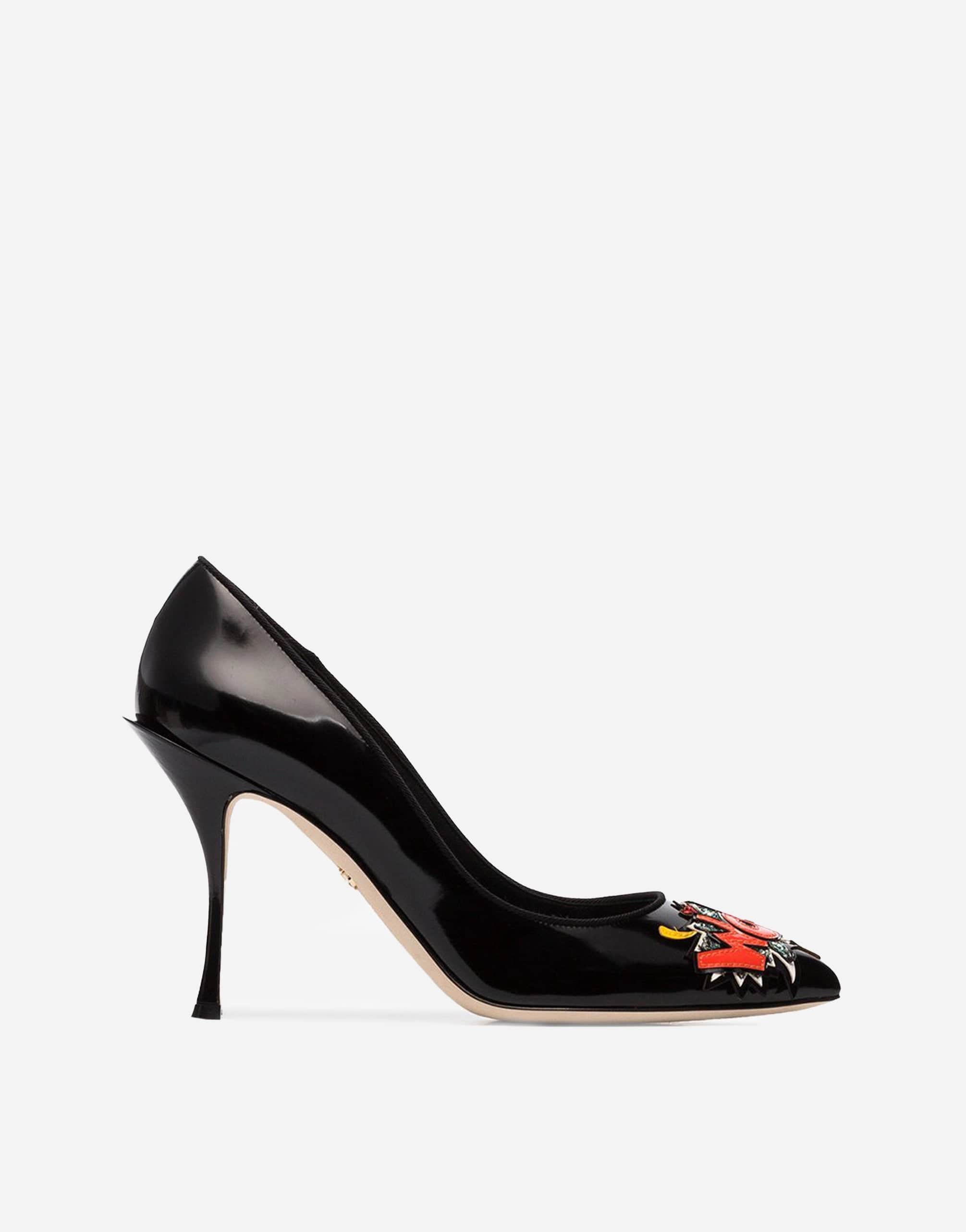 Dolce & Gabbana 90 Patent 'Wow' Embroidered Pumps