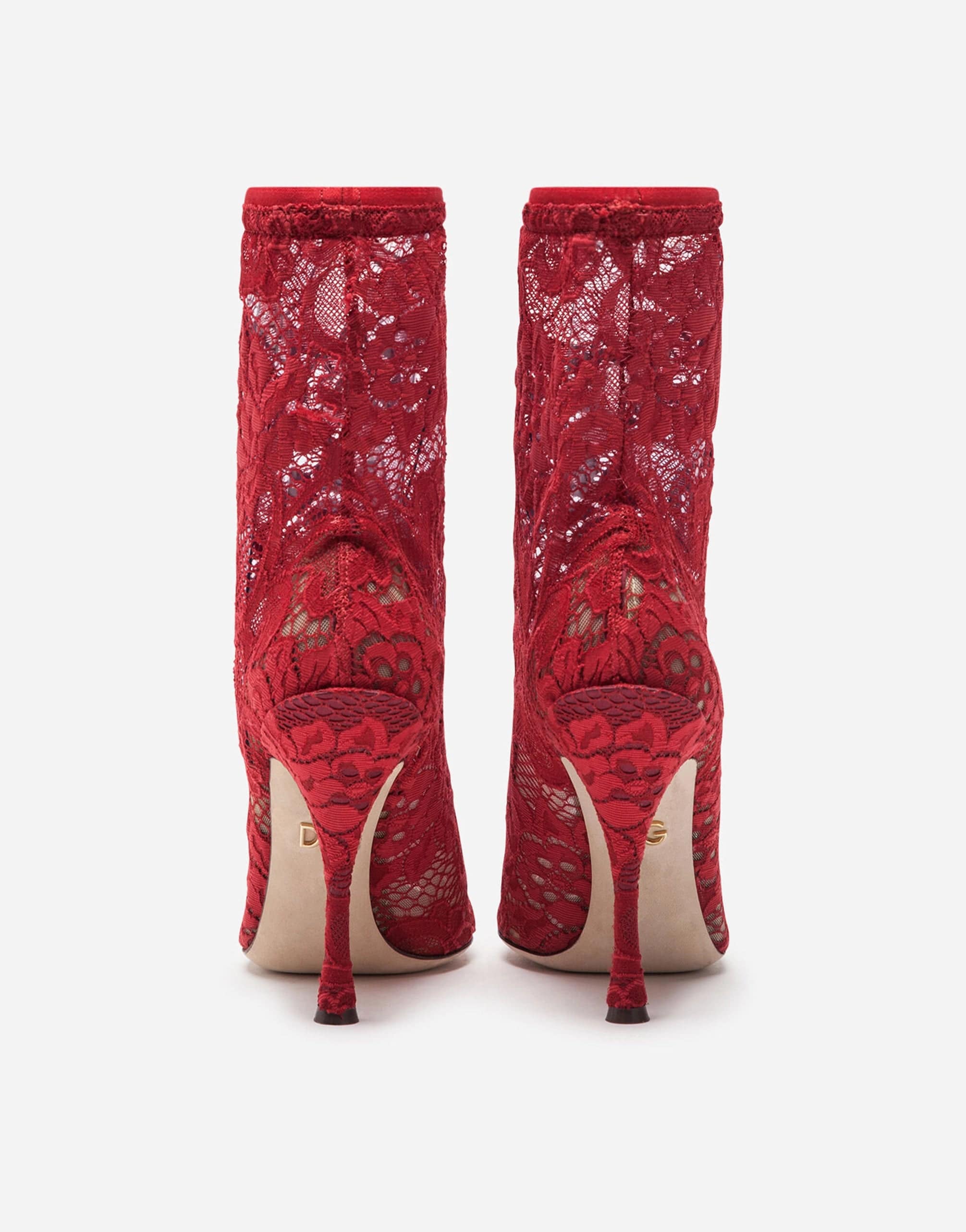 Dolce & Gabbana 90mm Stretch Lace Sock Boots