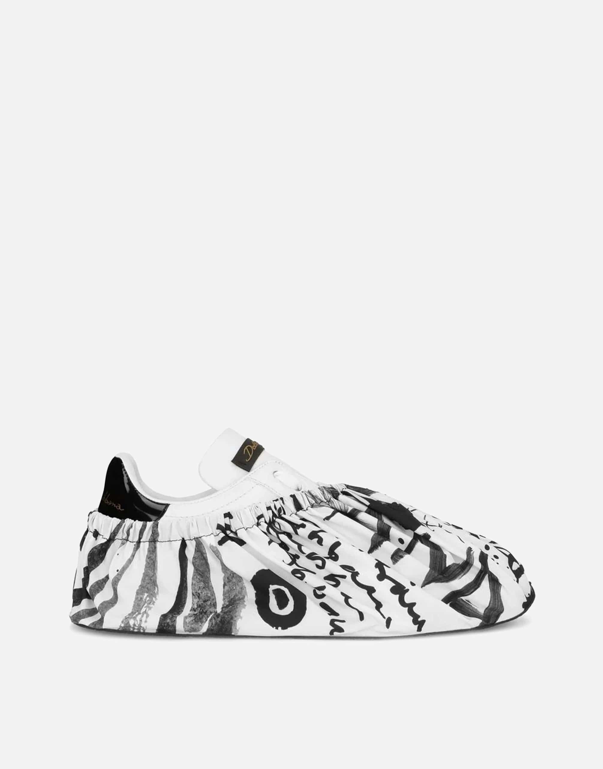 Abstract-Print Slip-On Shoes