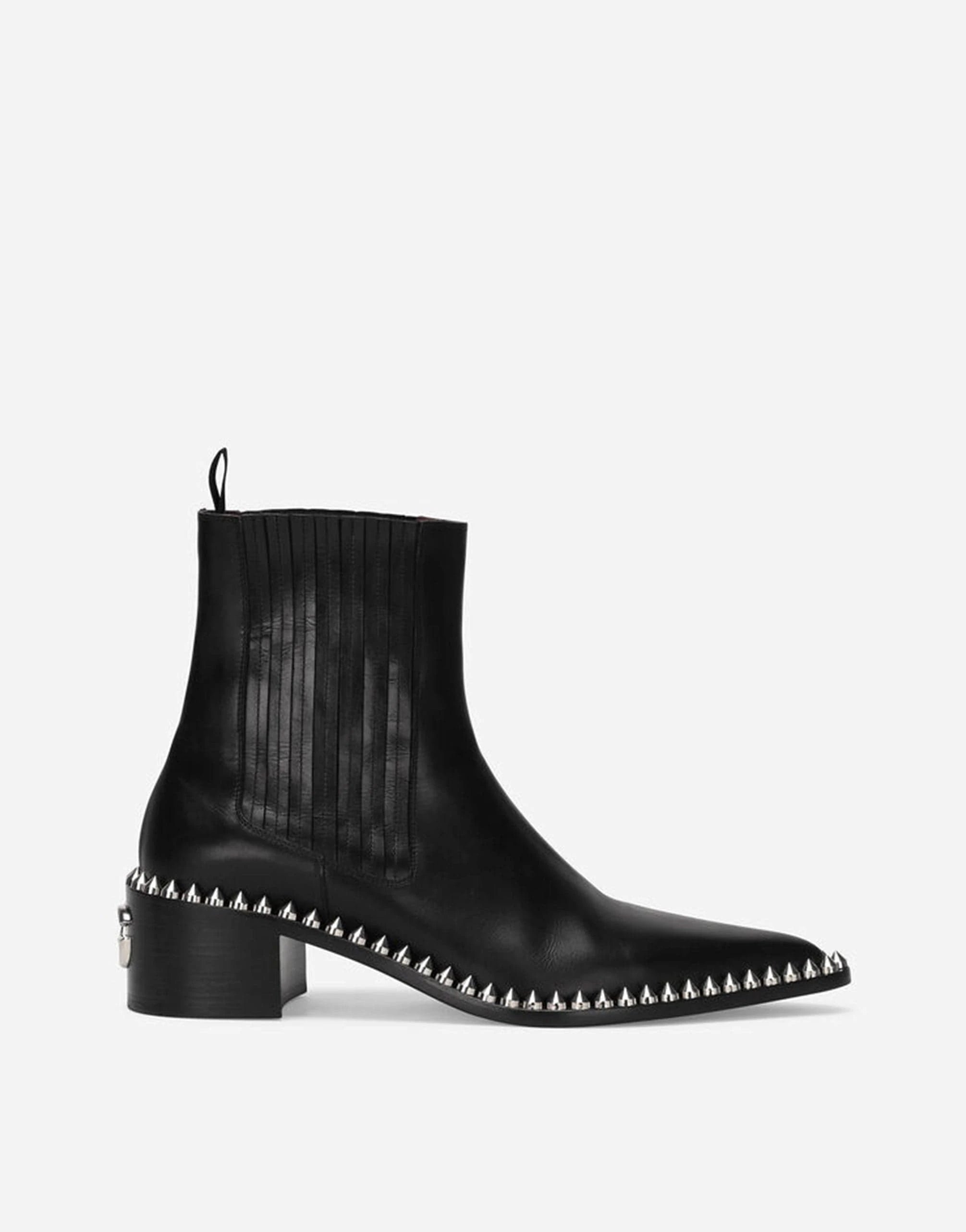 Dolce & Gabbana Achille Studded Leather Boots