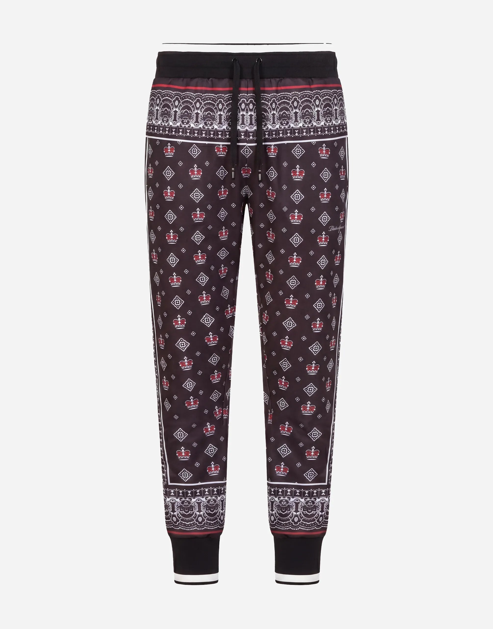 Dolce & Gabbana Dolce & Gabbana All-Over Crown and Bandana Print Track Pants